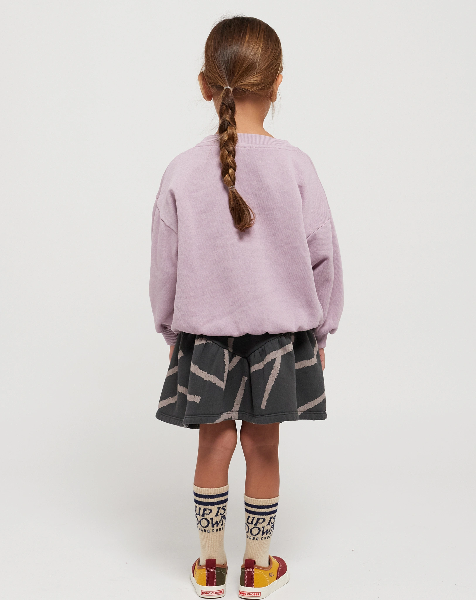 Sweatshirt BIG FLOWER in lila