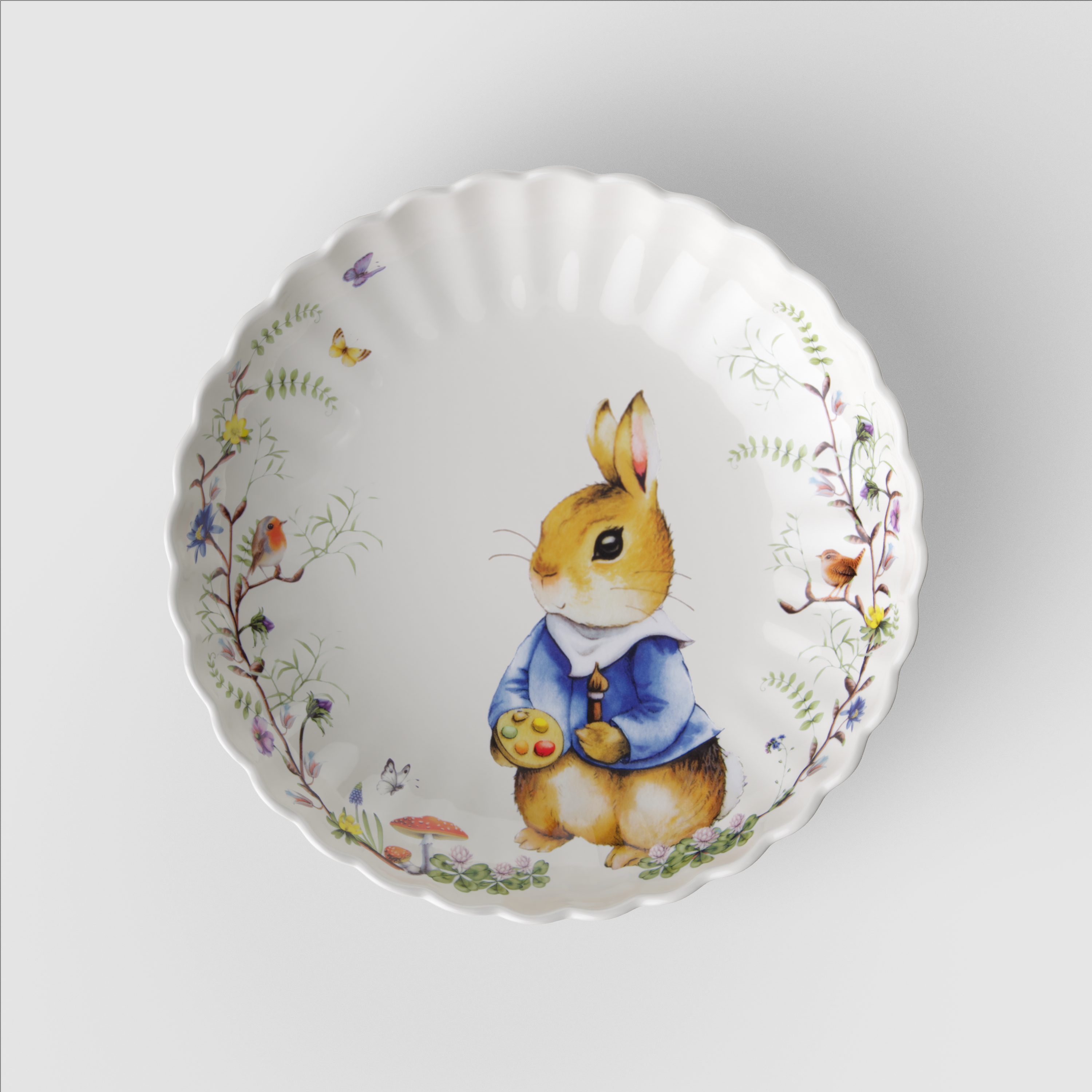 Spring Fantasy Dessert bowl Multi-colored, 23.7 oz, Premium Porcelain