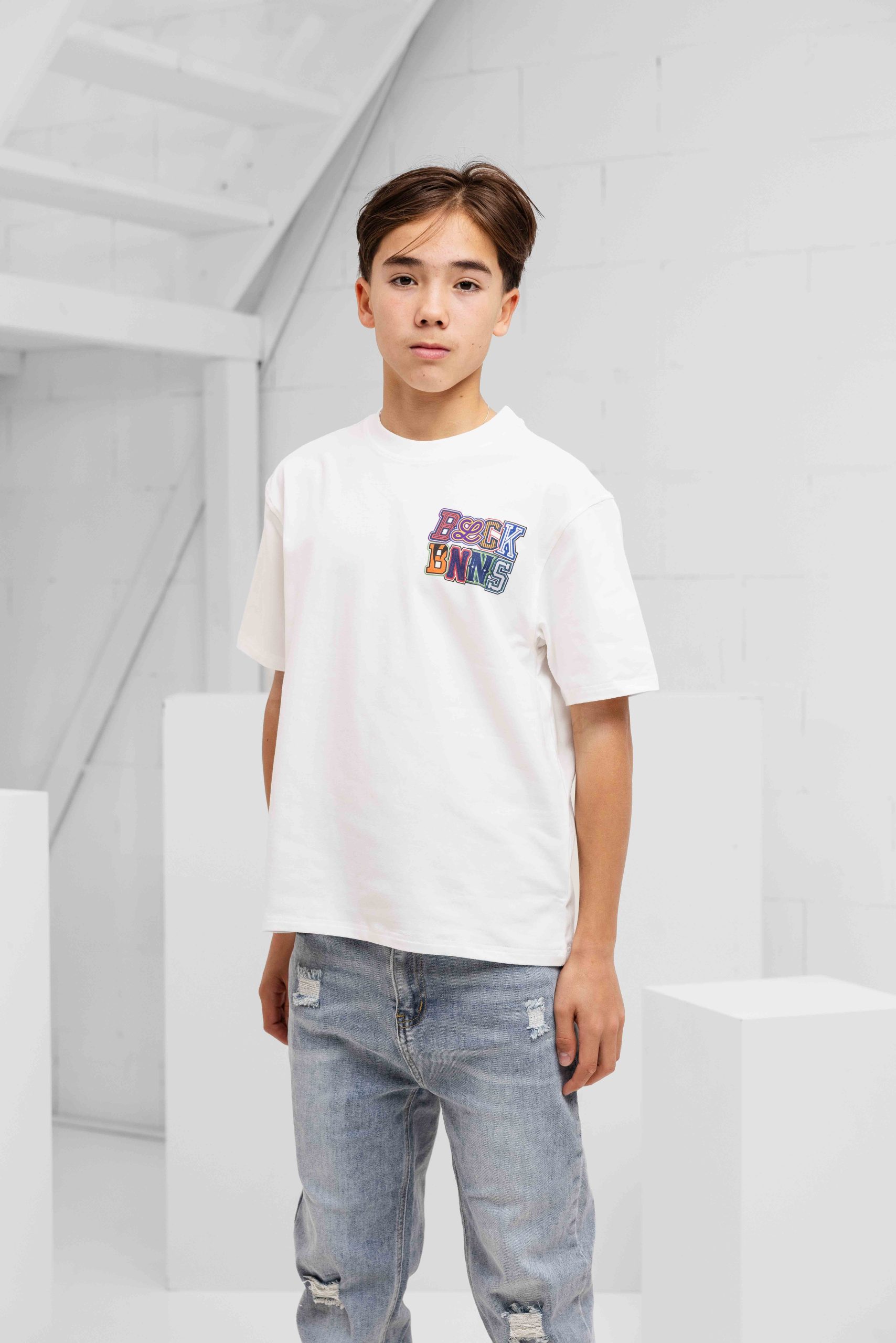 Black Bananas Dribble T-Shirt Kids Wit