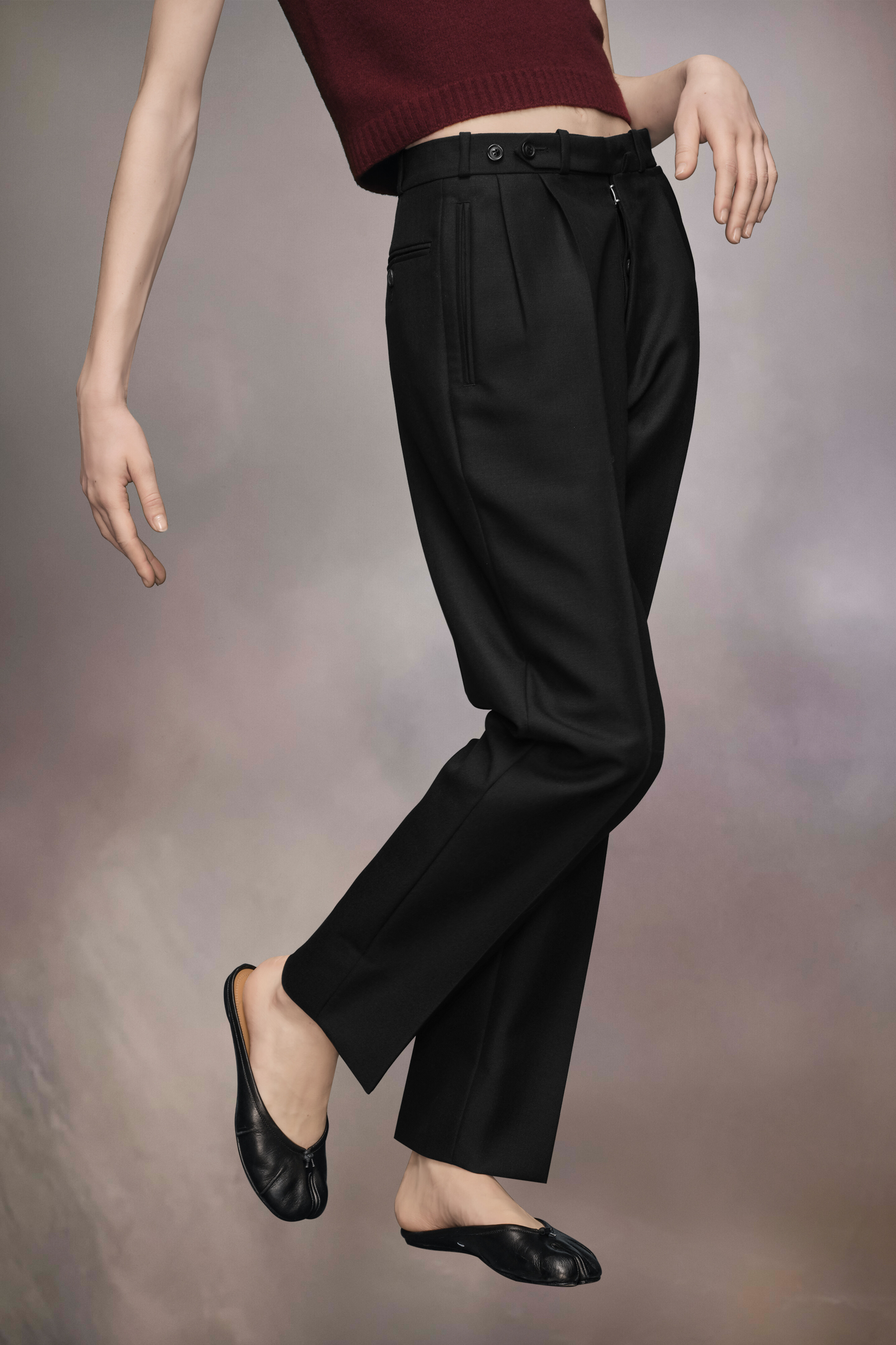 Mules ballerines Tabi Noir