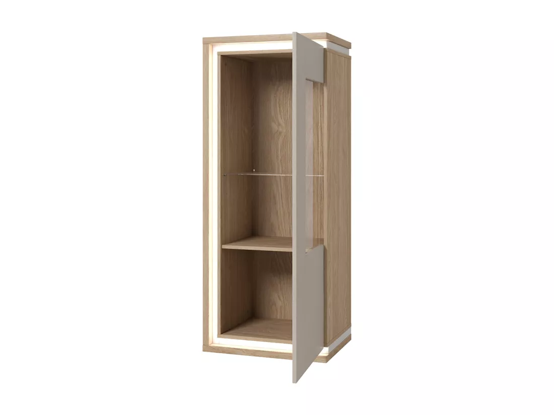 Vaisselier 1 porte droite Iria Cachemire et Bois