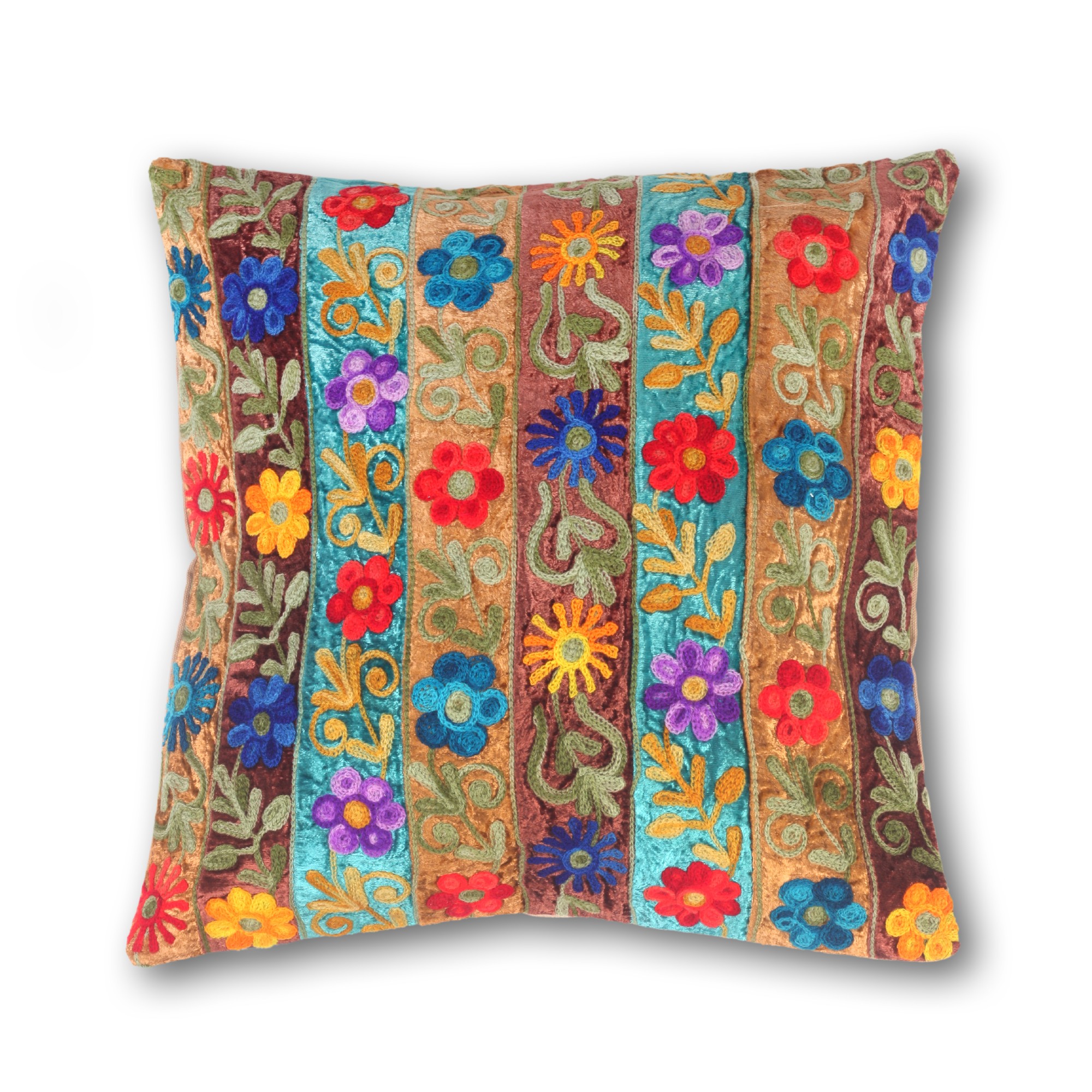Kissenhülle 'Flower-Bar', multicolor, L 40 cm, B 40 cm von fischer's lagerhaus