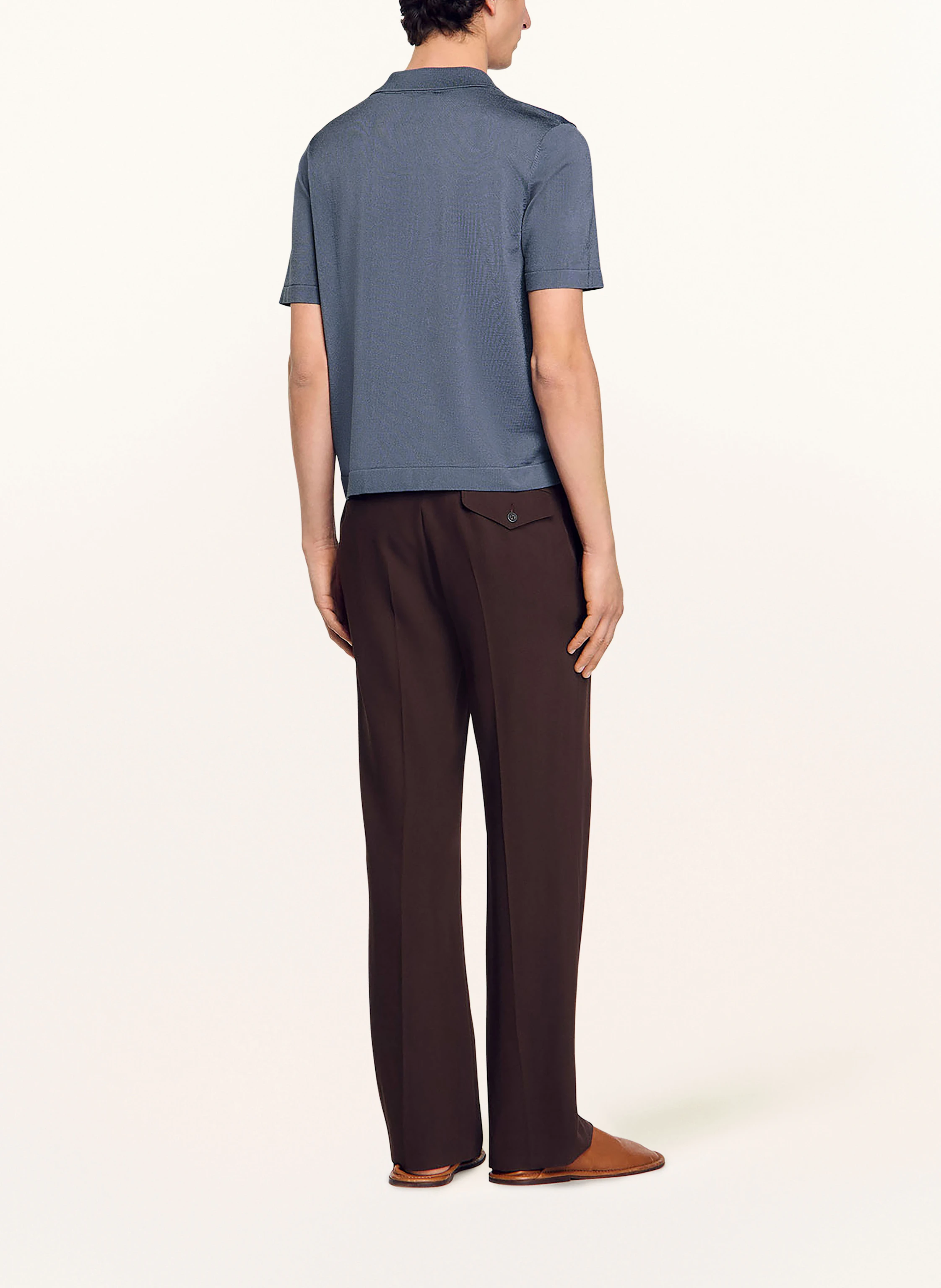 SANDRO Strick-Resorthemd Extra Slim Fit
