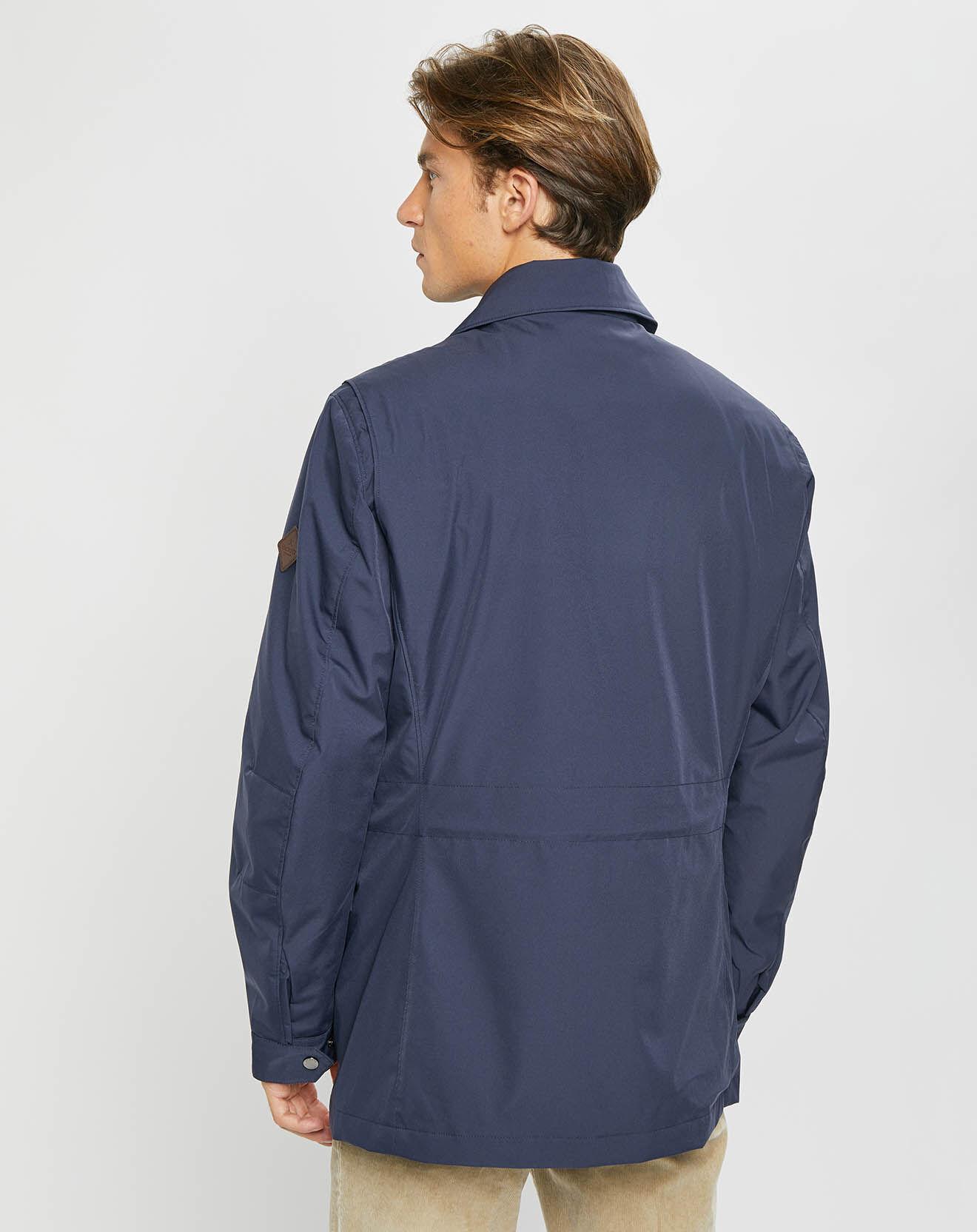 Hackett London Parka imperméable légère bleu marine