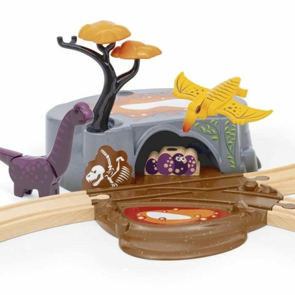 BRIO - Togbanesæt med dinosaurer