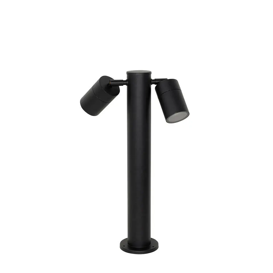 Qazqa staande buitenlampen duo zwart gu10