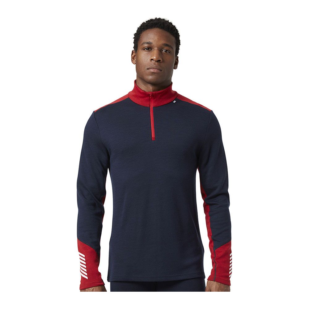Helly Hansen LIFA MERINO MIDWEIGHT 1/2 ZIP - Sous-couche Homme navy