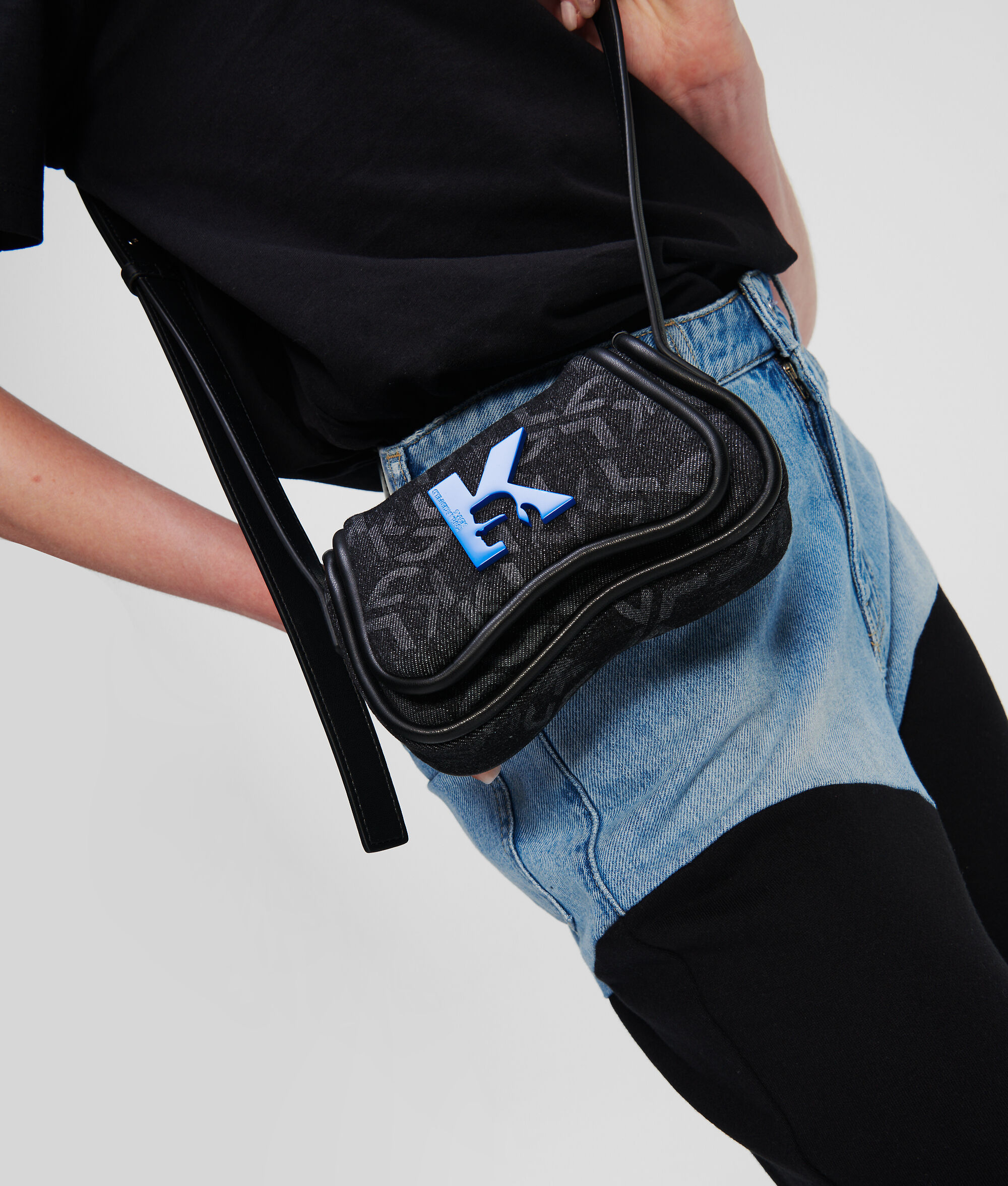 SAC NANO LUNETTES DE SOLEIL EN DENIM KLJ