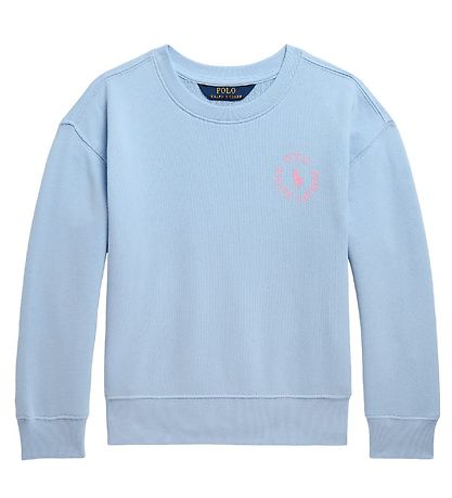 Polo Ralph Lauren Sweatshirt - Longwood - LyseBlå m. Rosa