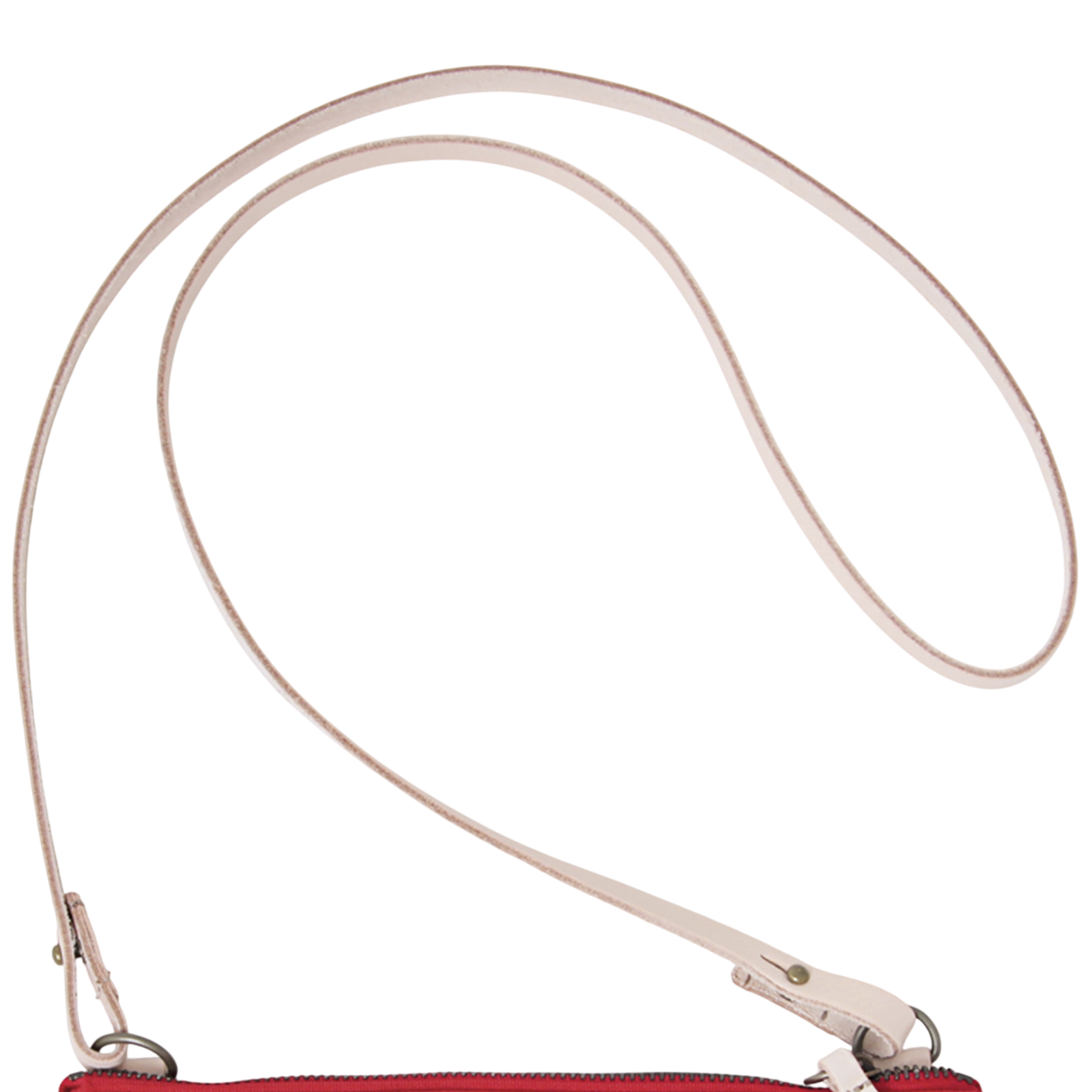 Clutch Charlie Rot, Leder Natur