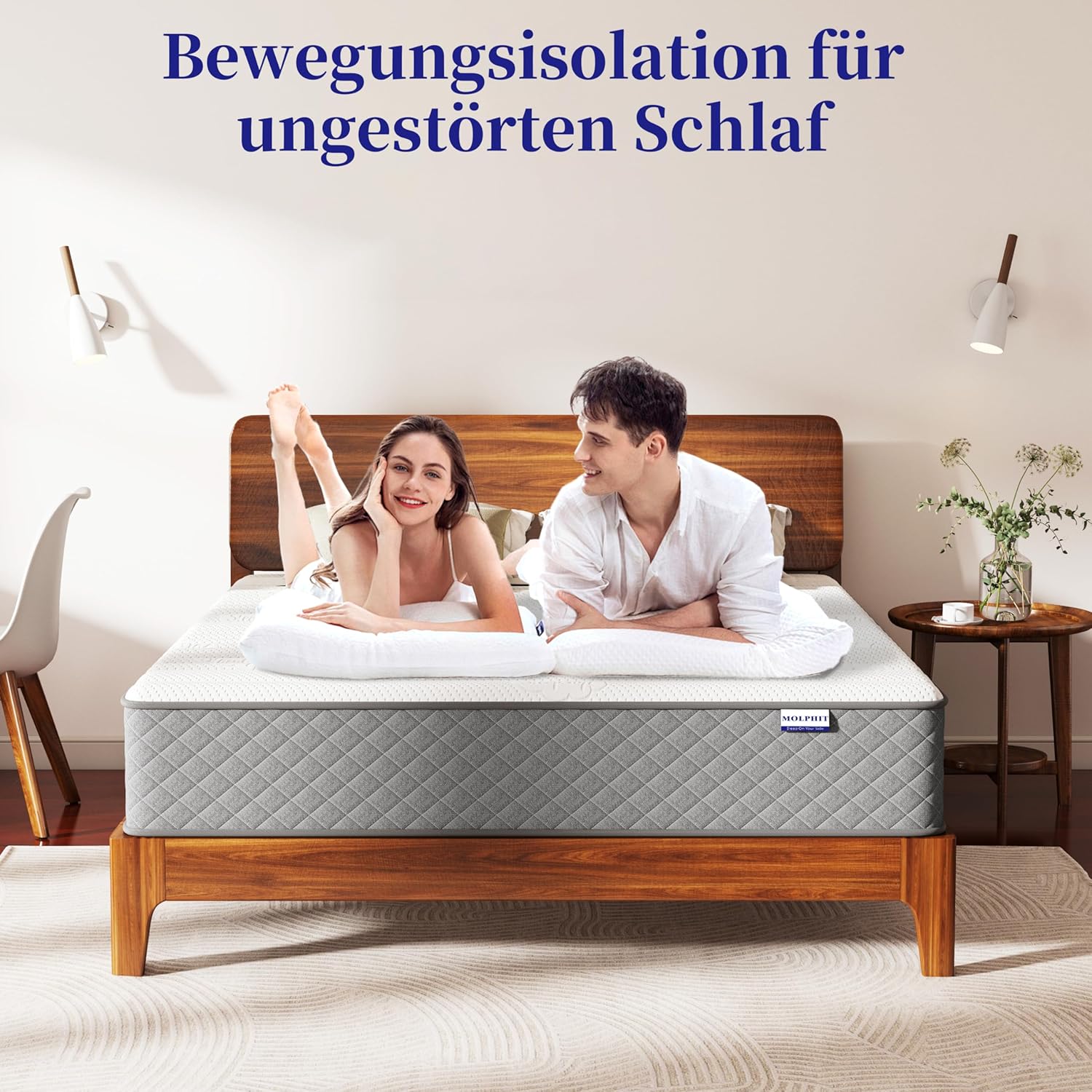 Matratze 140x200, Höhe 25cm mit Oeko-TEX Zertifiziert, Härtegrad H3 und H4, 7 Zonen Taschenfederkernmatratze mit Komfortschaum, Gewebe mit weicher, Langlebig & Hautfreundlich, 140x200x25cm