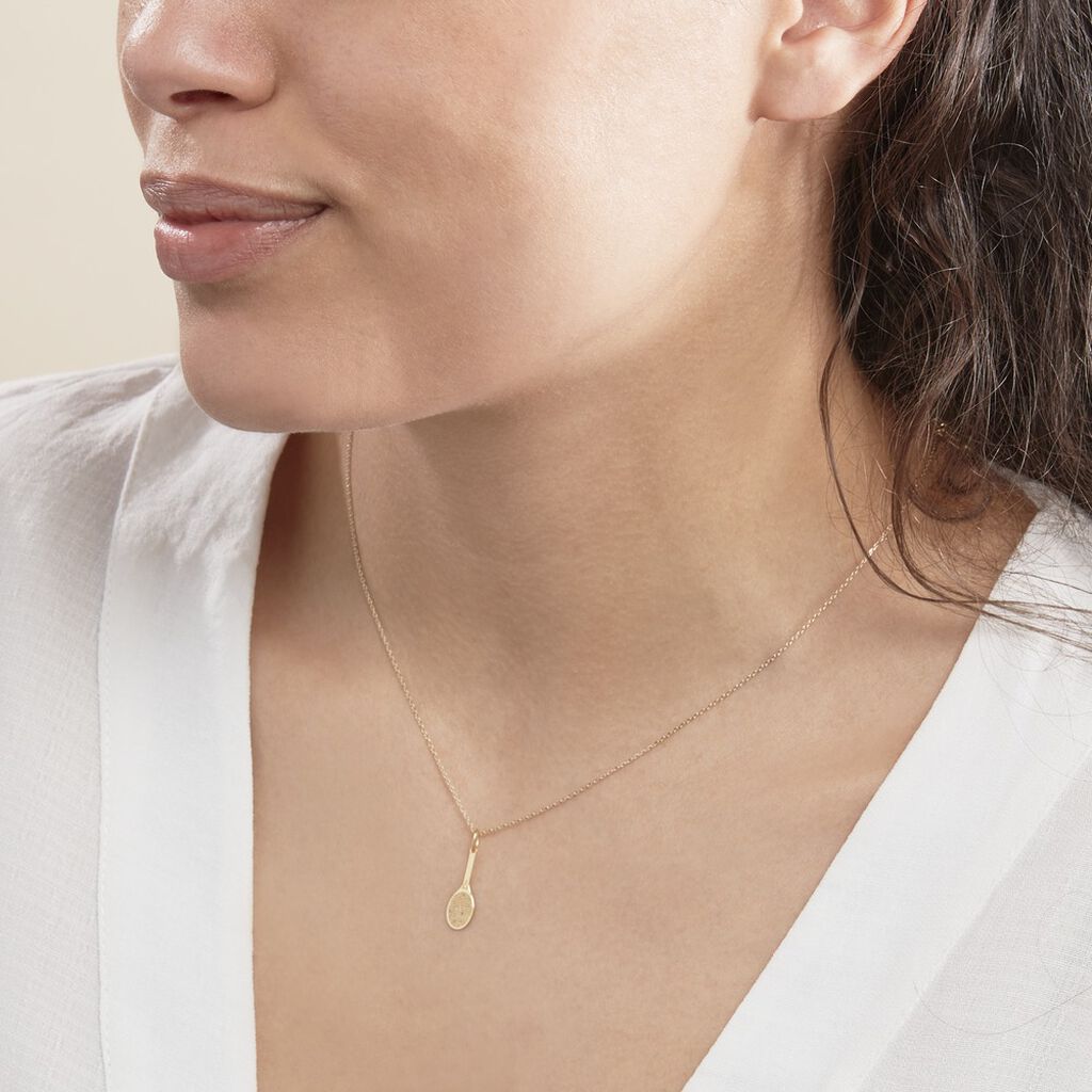 Pendentif Julius Sport Tennis Or Jaune