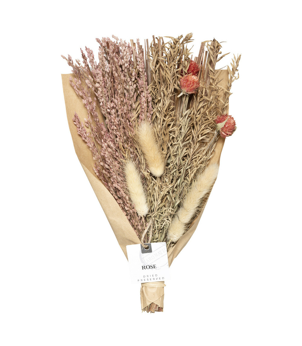 Coffret bouquet de fleurs séchées avec spray parfum 10 ml