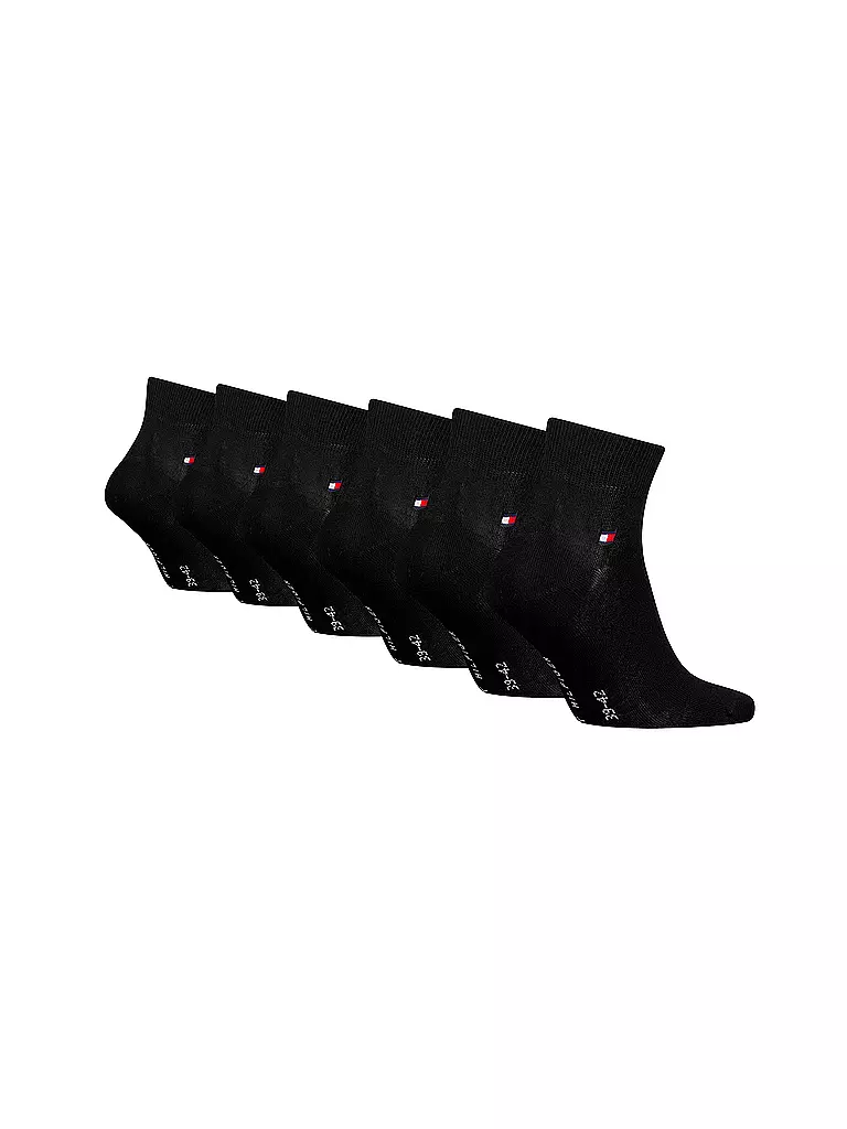 TOMMY HILFIGER Sneaker Socken 6er Pkg. Black schwarz
