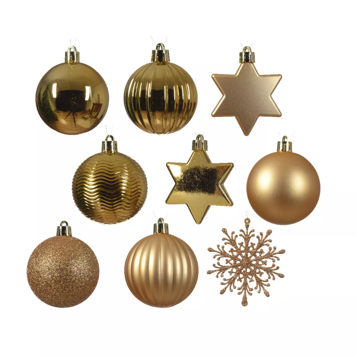 Kit de décoration de Sapin de Noël (40 pcs) Cristal Or