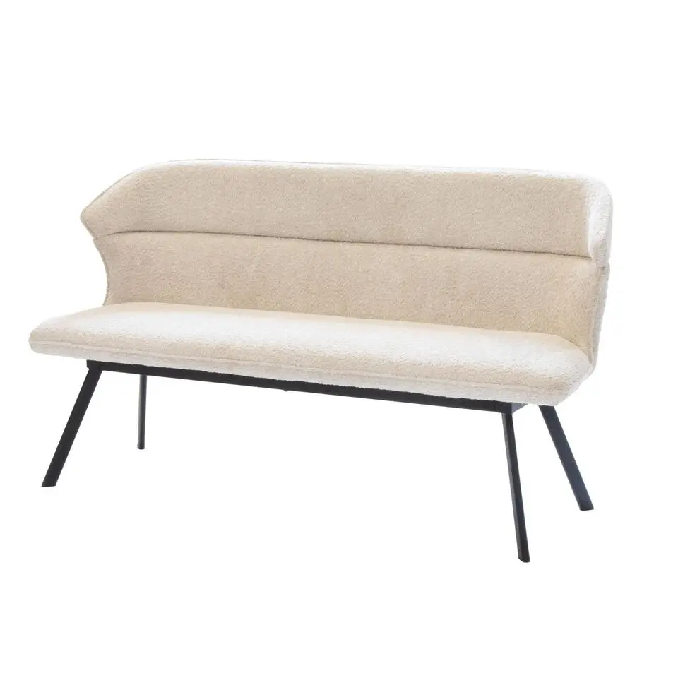 Eetkamerbank Rechthoek - Beige Stof - 160x60x88cm - Avery