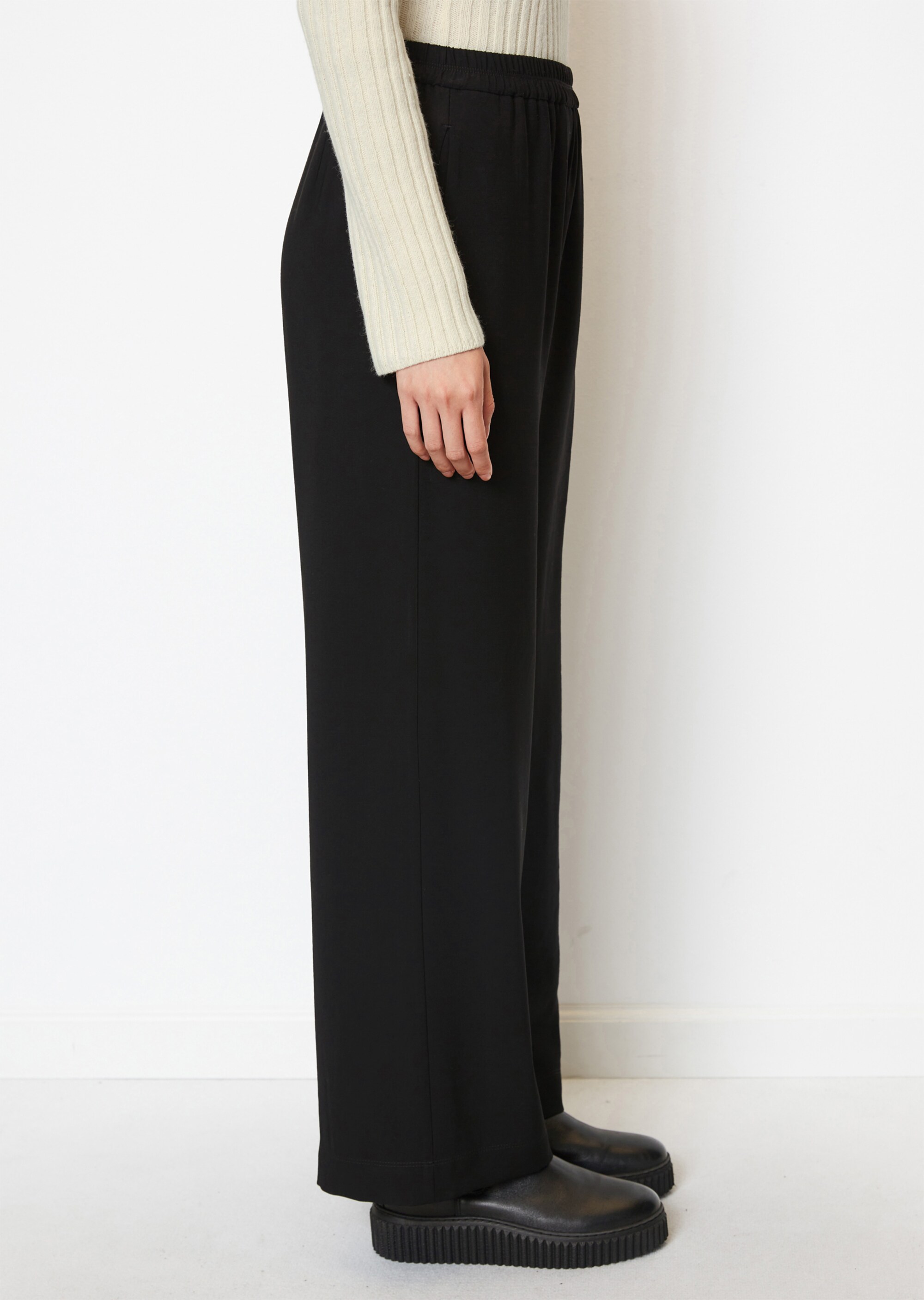 Wide Leg Pants mit Gummibund aus LENZING™ ECOVERO™