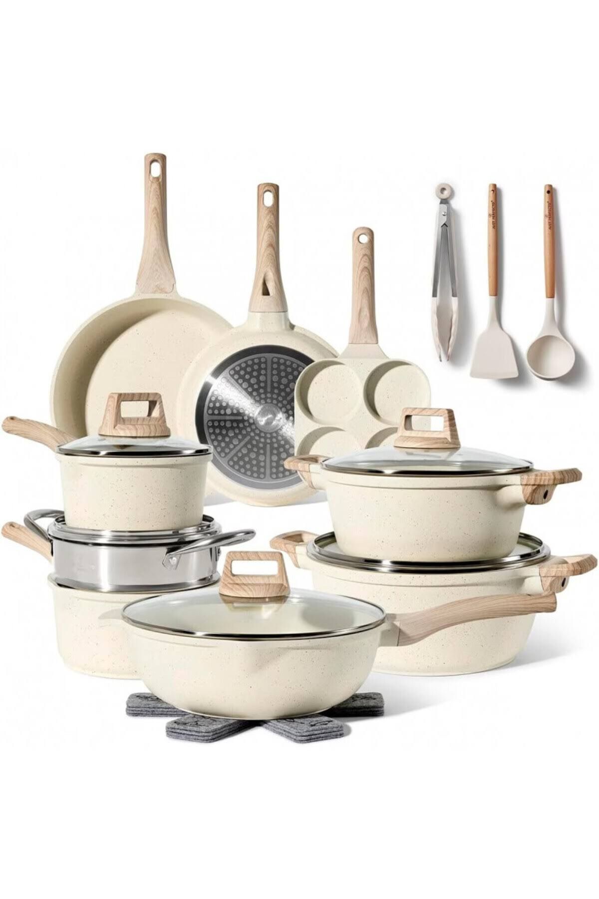 Just Perfecto 21-Pieces Nonstick Granite Pots and Pans Cookware Set