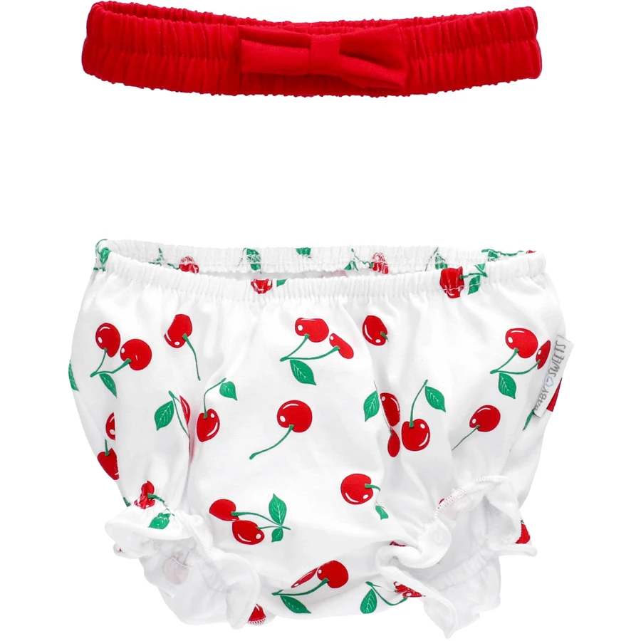 Baby Sweets 3tlg Set Kleid + Shorts + Mütze Lieblingsstücke Kleider rot weiß