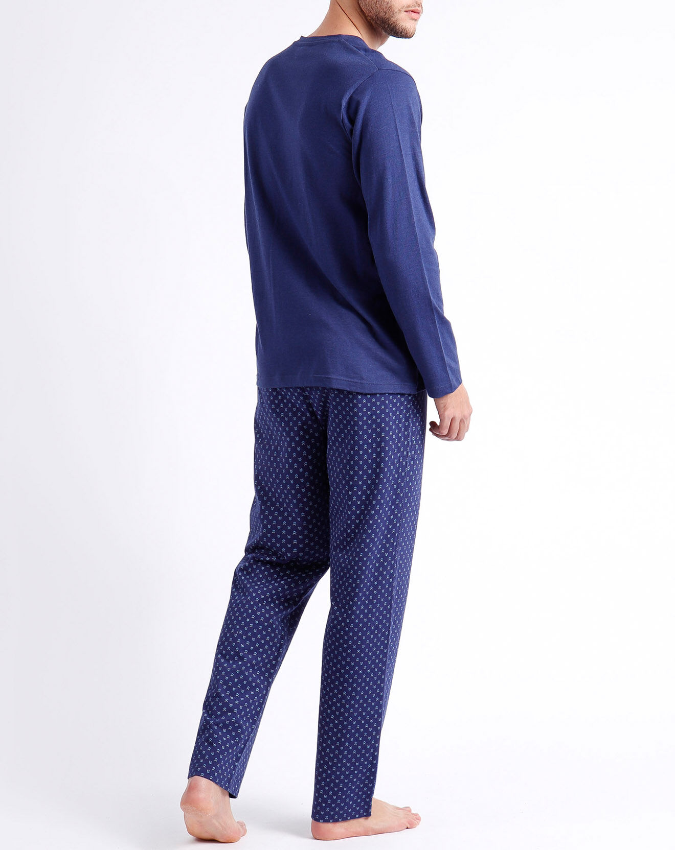 Admas Classic Pyjama T-Shirt Manches Longues & Pantalon bleu