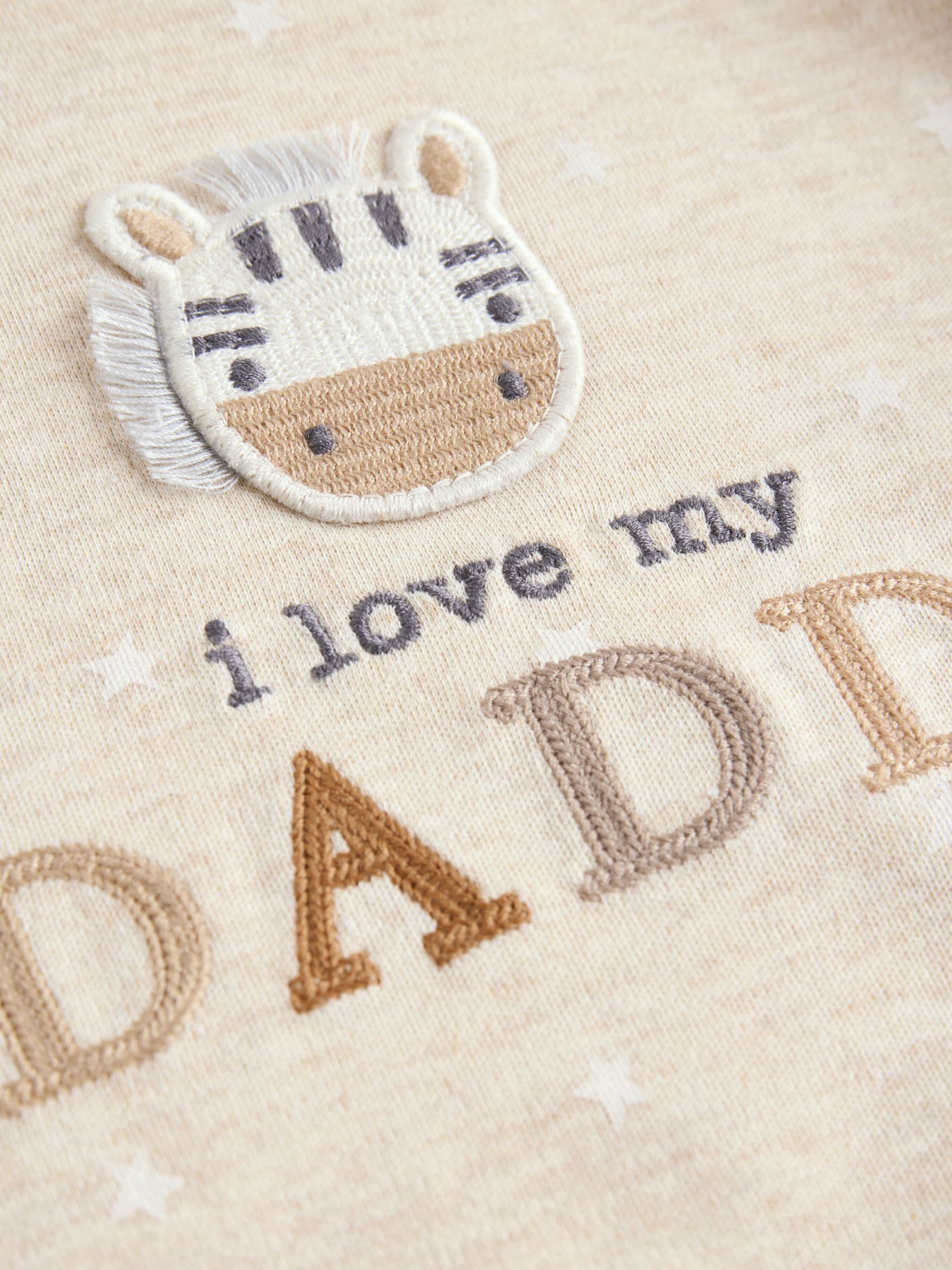 Neutral Zebra I Love My Daddy - Set van 1 babyrompertjes