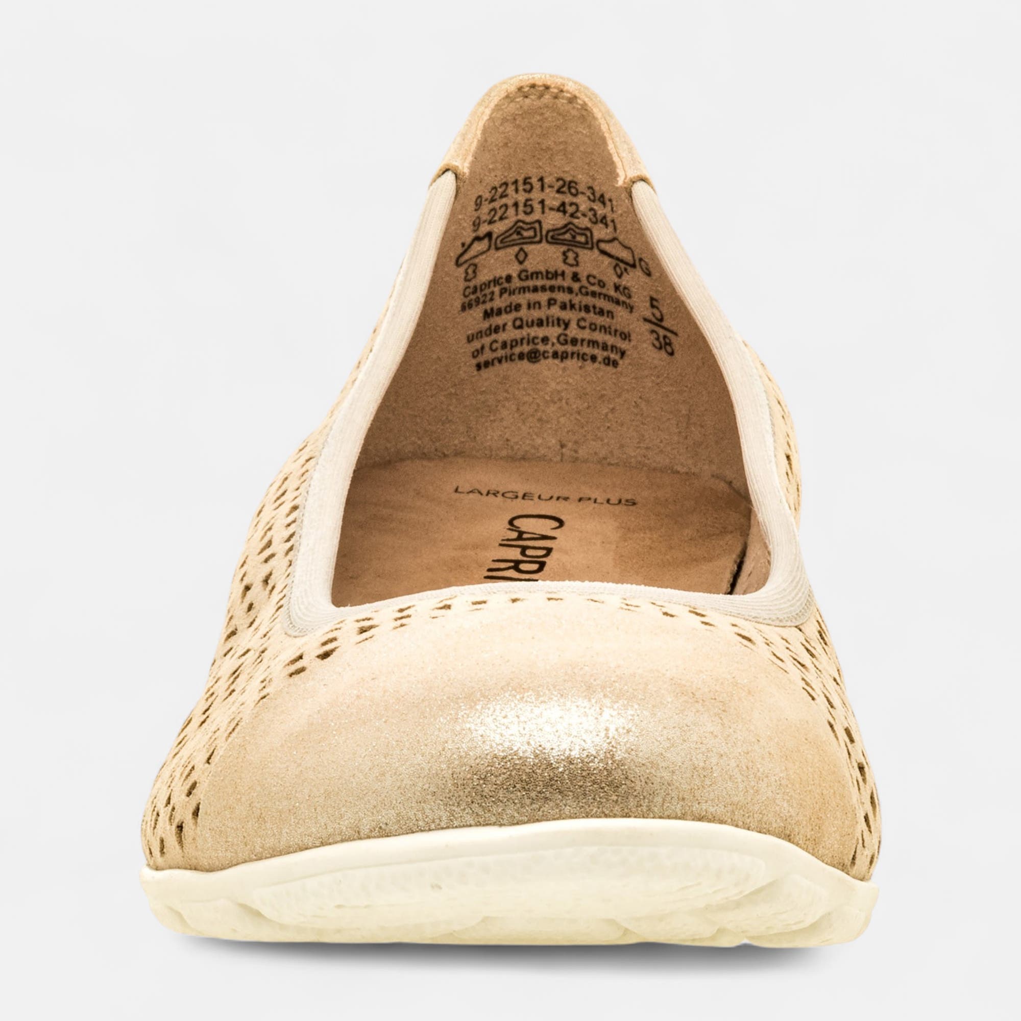 Ballerines Femme en cuir or