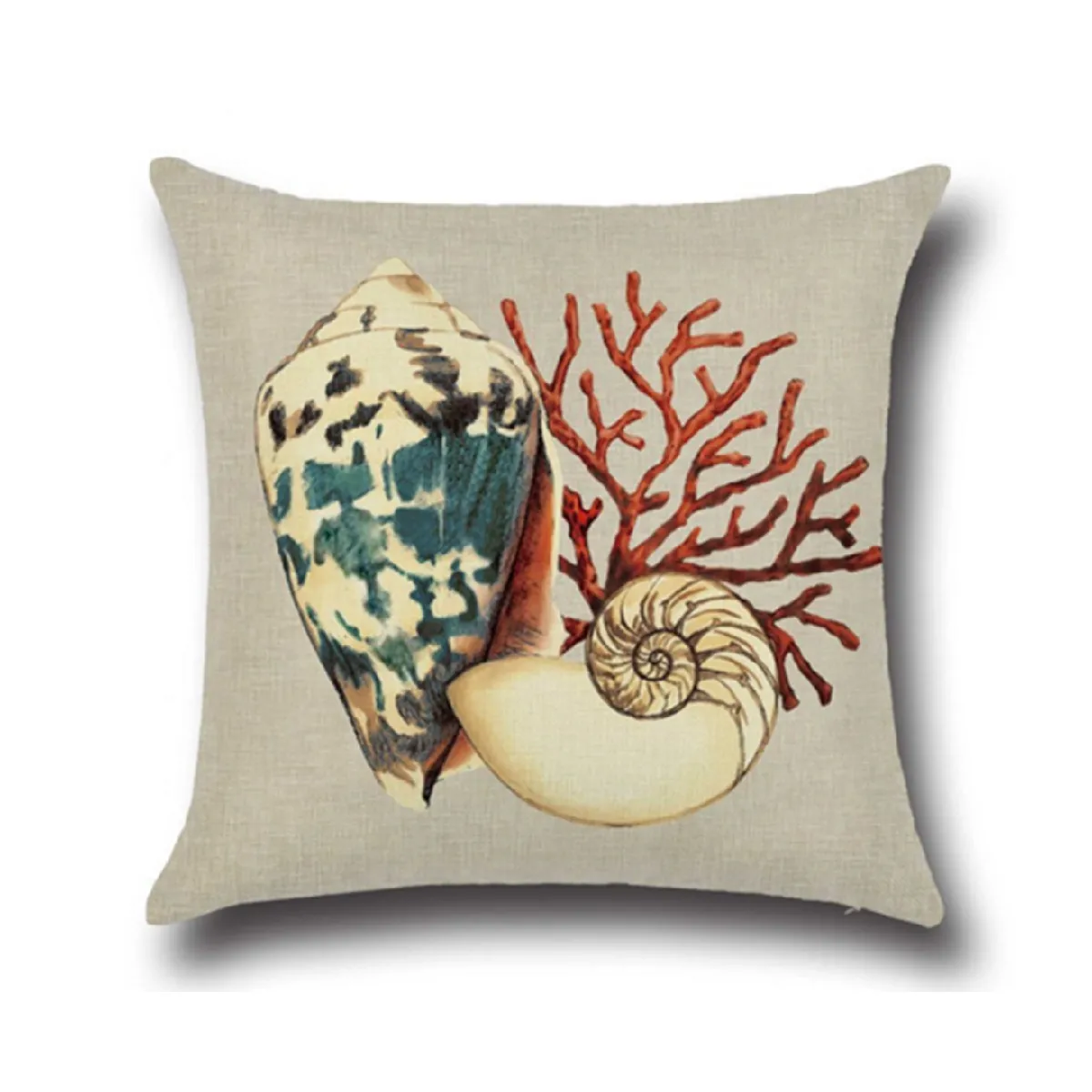 Housse de coussin MARQUE GENERIQUE - Motif océanique