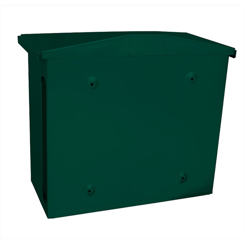 PROREGAL Zamoran wandbrievenbus van gegalvaniseerd staal met naamplaatje, afmetingen (H x B x D): 34,5 x 39,2 x 20,5 cm, brievenbus: 32 x 2 cm, groen