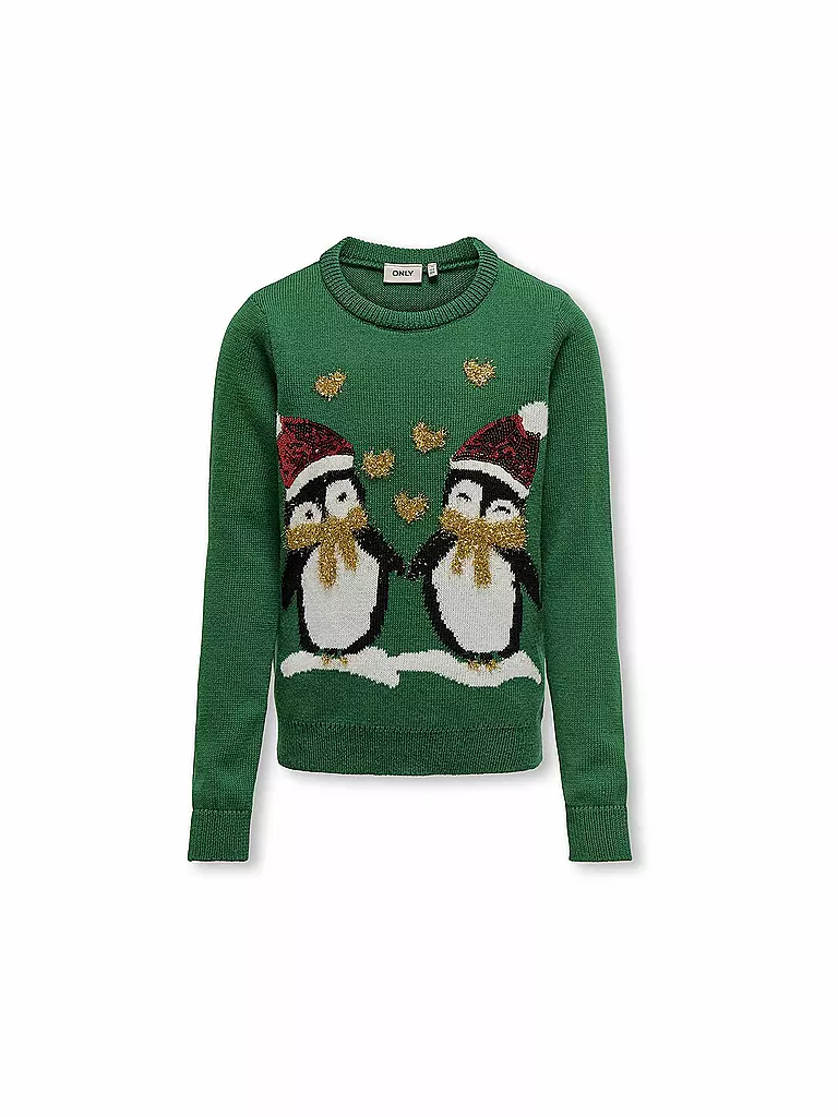 ONLY Mädchen Pullover KOGXMAS grün