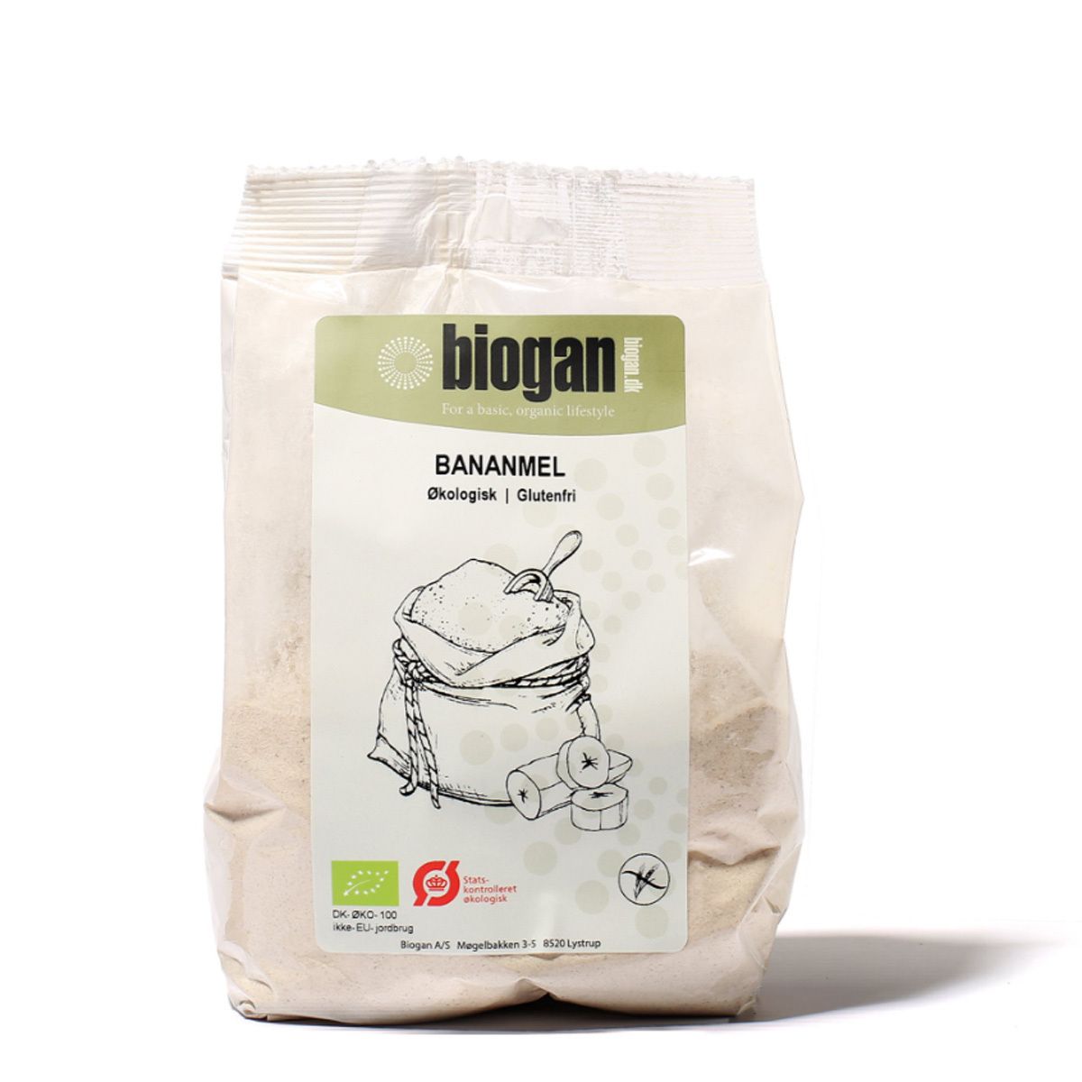 Biogan Bananmel grøn Ø  - 350 g.