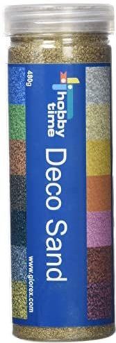 GLOREX Deco-zand 480 g, goud, 15,5 x 6 x 6 cm