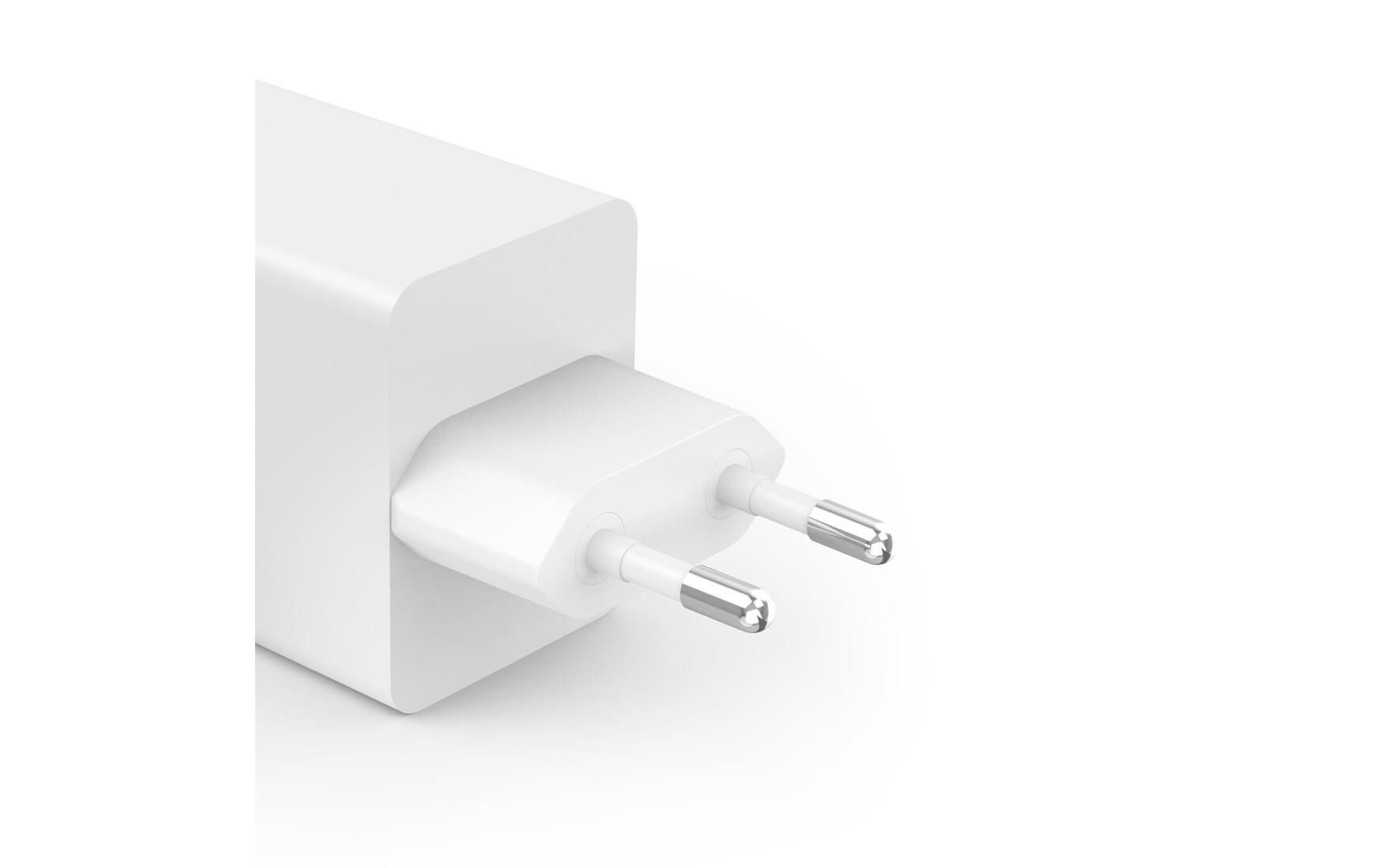 USB-Wandladegerät Gan charger 1x USB-A 2x USB-C 100 W WeissSchnellladegerät mit 1x USB-A und 2x USB-C
