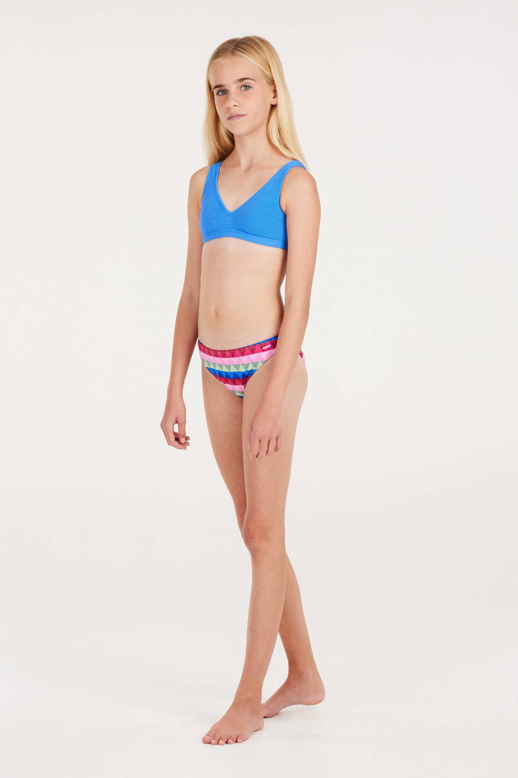 crop bikini PRTCREEK JR blauw/roze