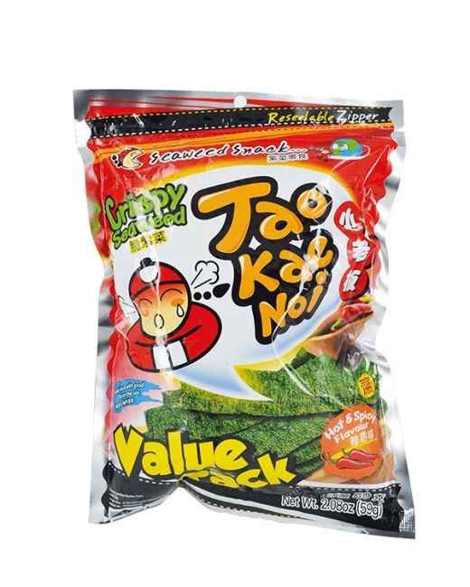 Tao Kae Noi Knapperige Zeewier Heet en Pittige Smaak 59g