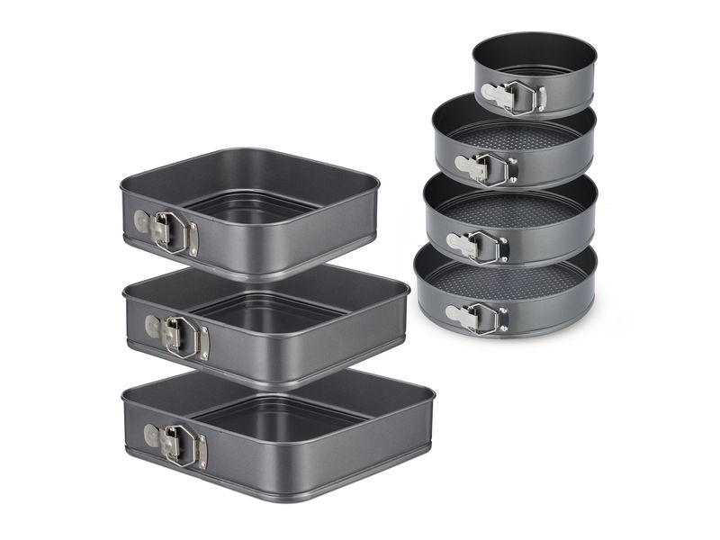 relaxdays Springform 7-teilig Springformen-Set