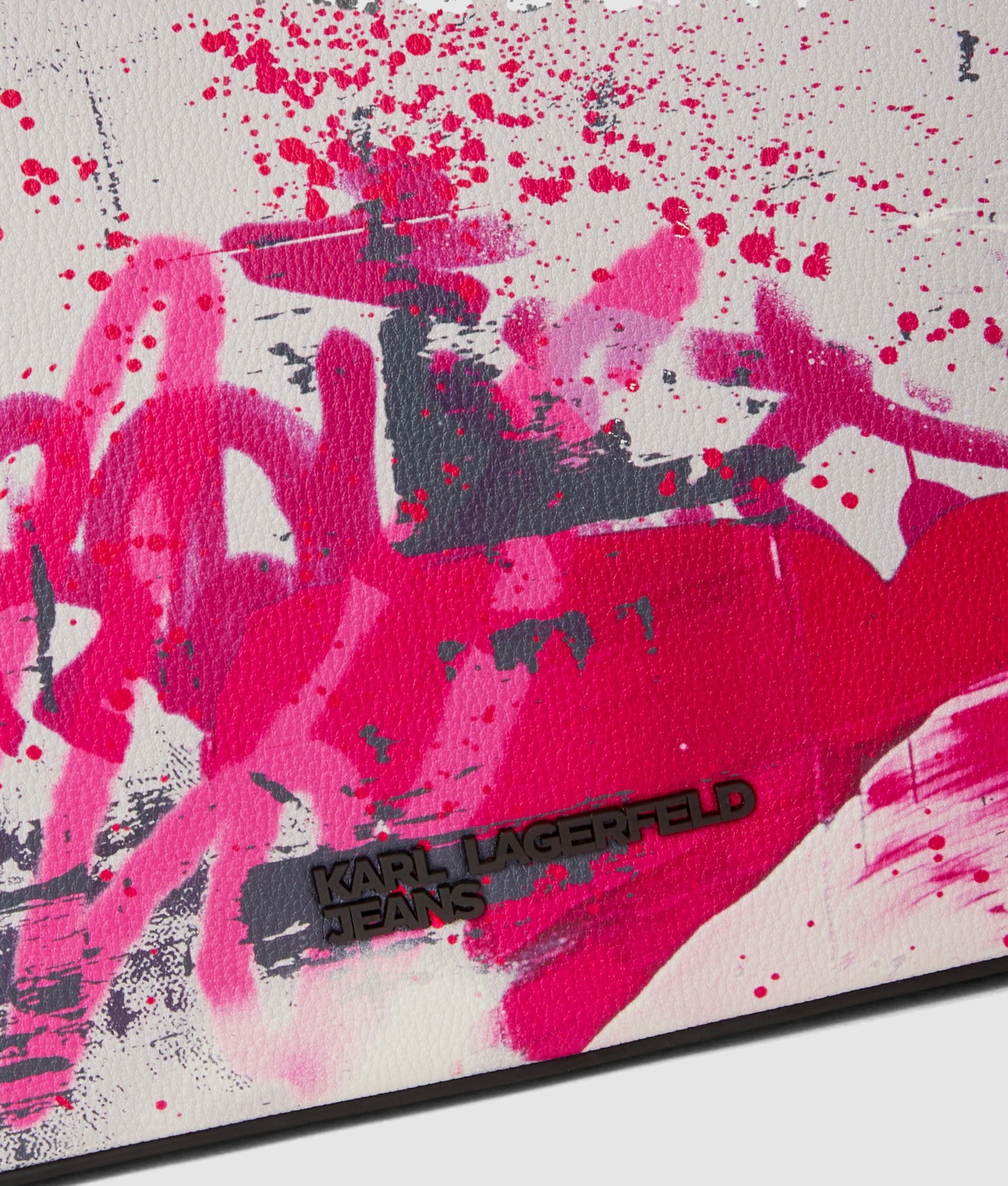 Schoudertas met graffitiprint