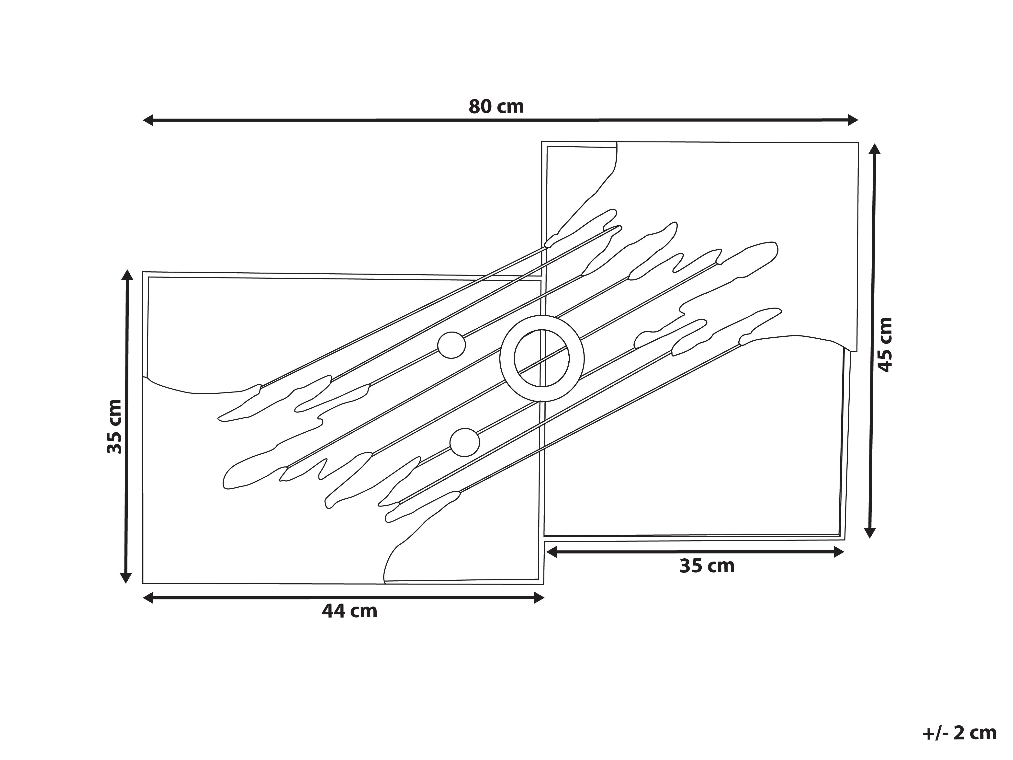 Wanddecoratie SKERRIES Metaal 45 cm Grijs