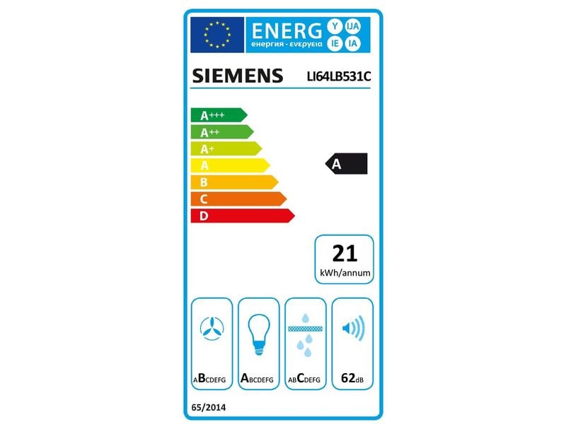 Siemens Abzughaube LI64lB531C 4 Stufen Dunstabzugshaube