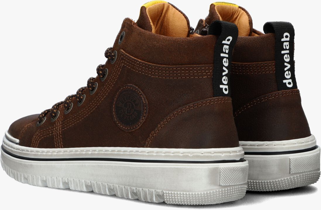 DEVELAB cognac develab hoge sneaker 45729