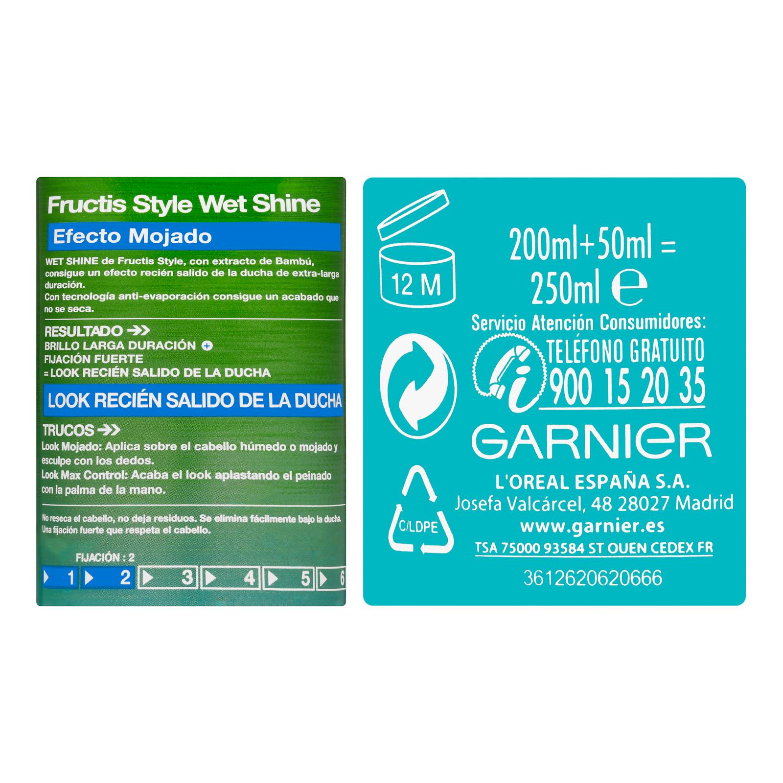 Gel capillaire fort Wet Shine Fructis 02