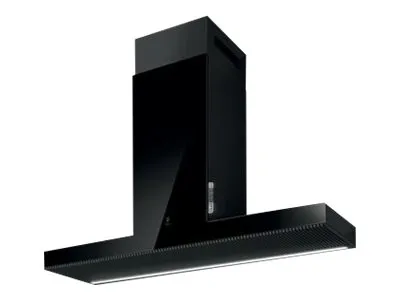 Elica Haiku BL/A/120 - Hætte - skorsten flad - bredde: 119.8 cm - dybde: 32 cm - udtrækning og recirkulation (-) - sort glas