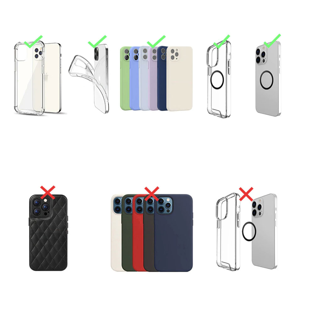 (5er Set) Magnetischer Metall MagSafe Sticker Haltering - Weiss