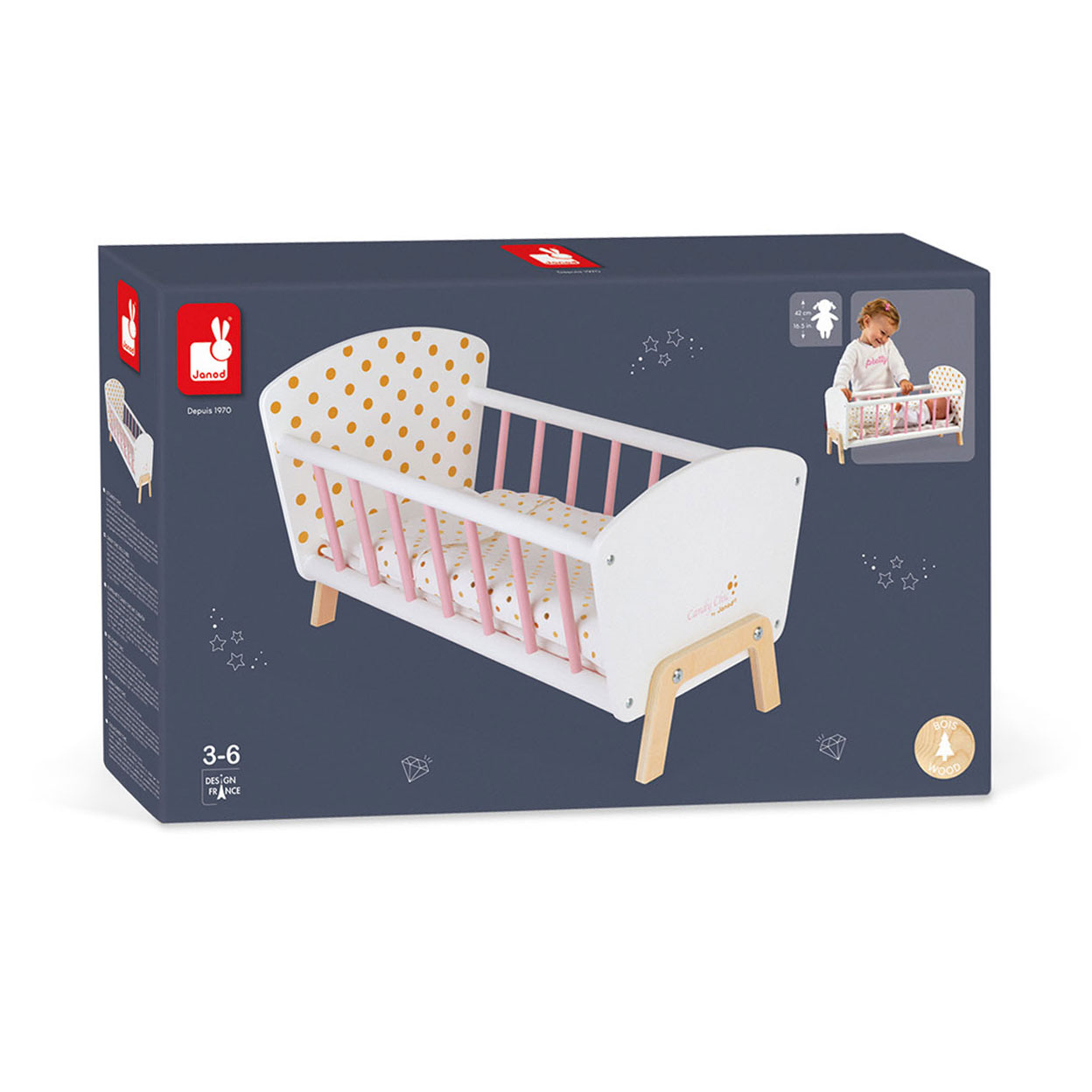 Janod Candy Chic - Poppenbed