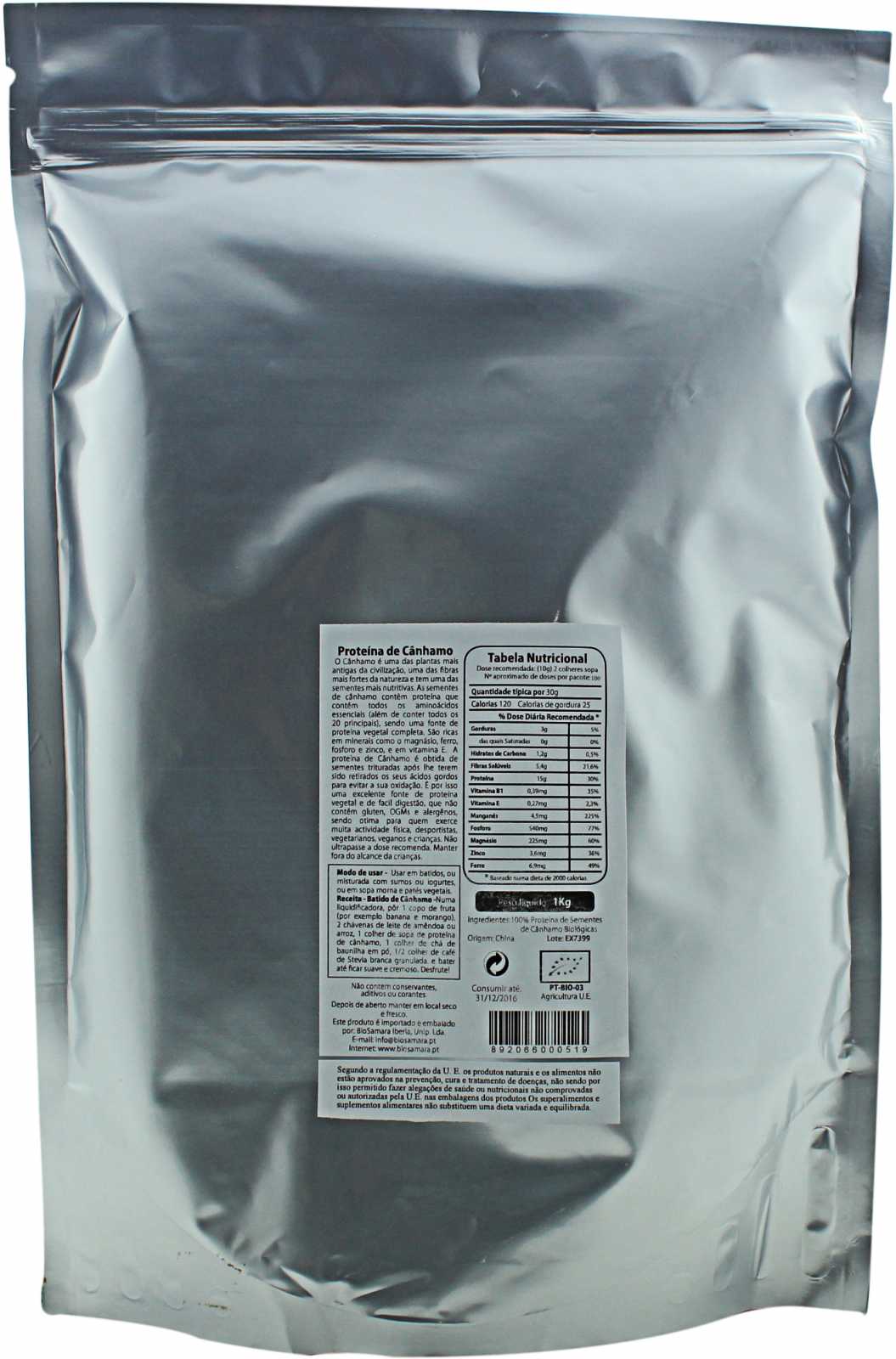 Proteína de cânhamo Biosamara 250g