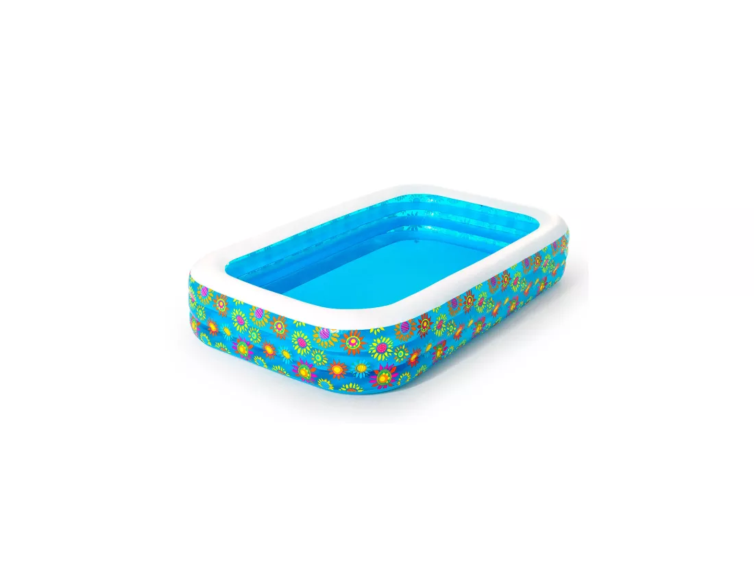Piscine Gonflable Pour Enfants Bestway Rectangulaire Fleurs 305x183x56 cm