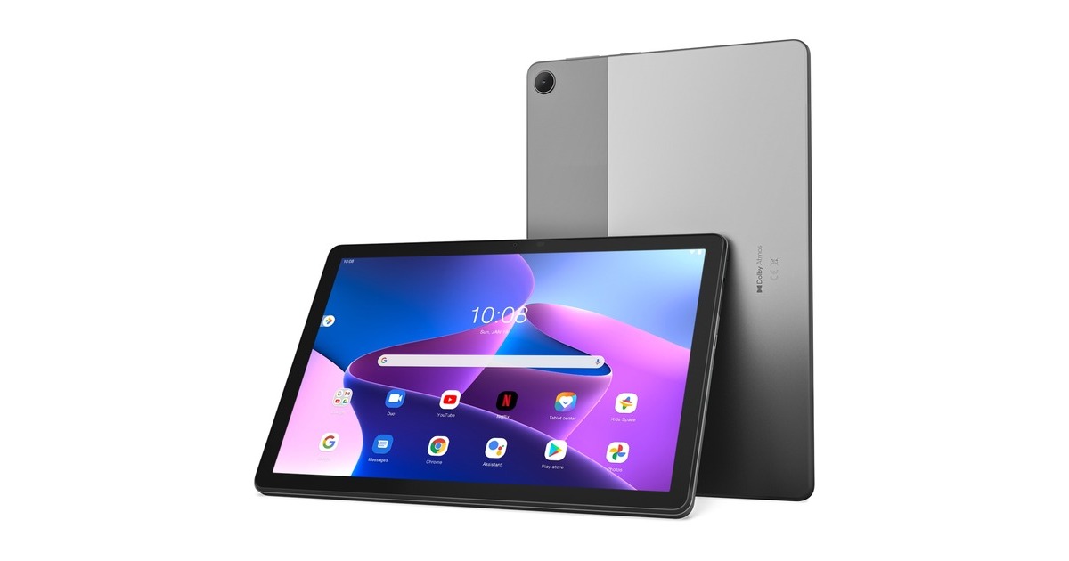 LenovoTab M10 kindertablet 3rd Gen (ZAAE0123SE) + kids cover  (Grijs | Android 11 | 64 GB | Wi-Fi 5)