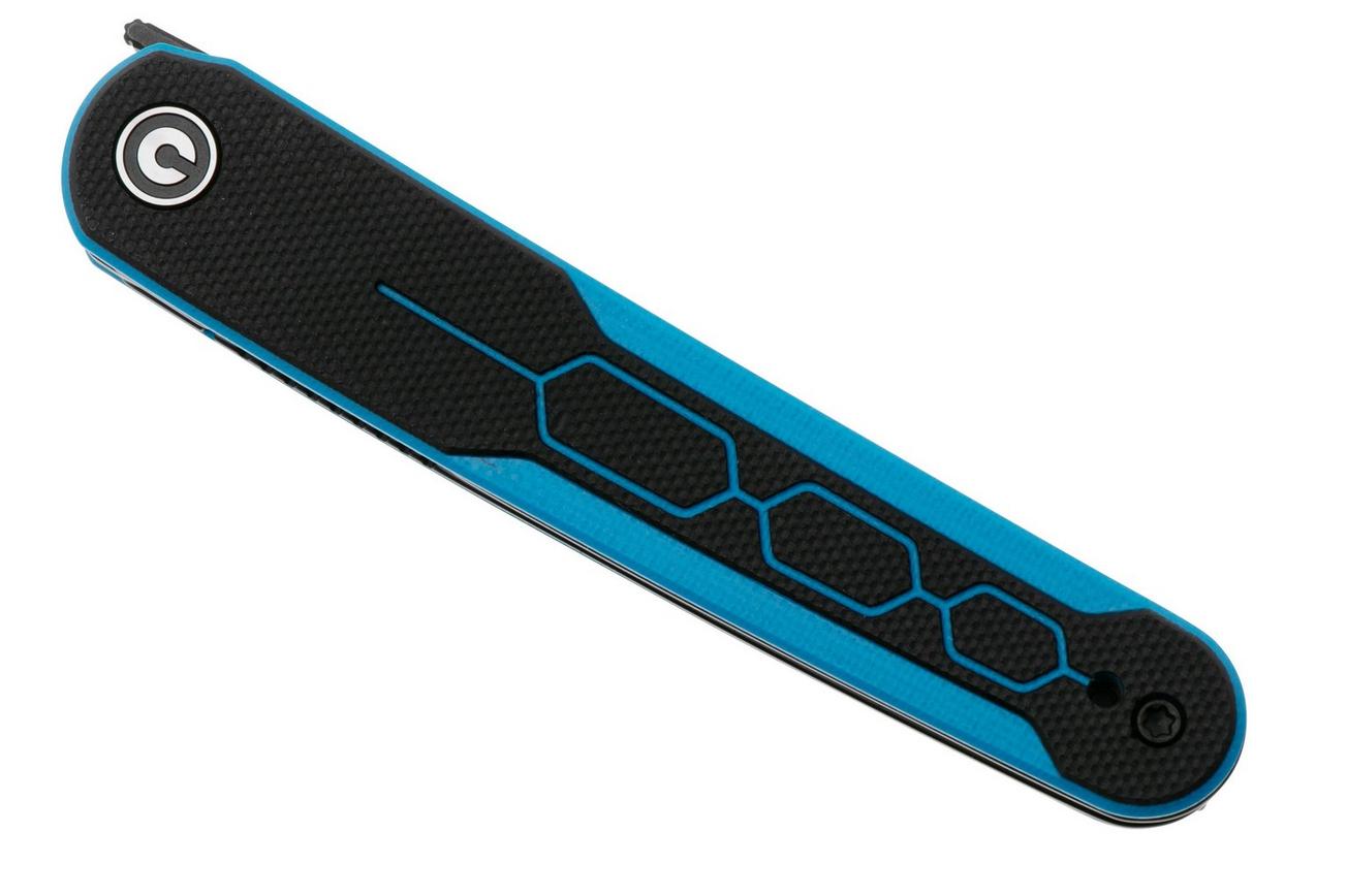 Civivi KwaiQ C23015-3 Blackwashed Nitro-V, Milled Blue Black G10, zakmes