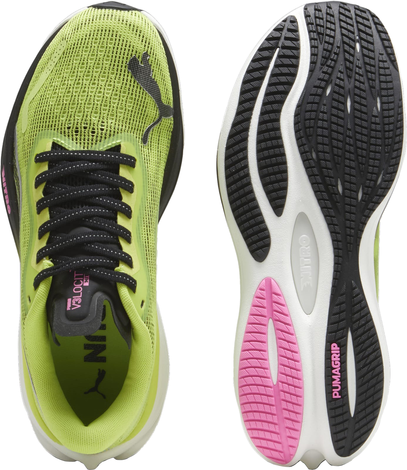 Velocity Nitro 3 Psychedelic Rush Dame Lime Pow/PUMA Black/Poison Pink
