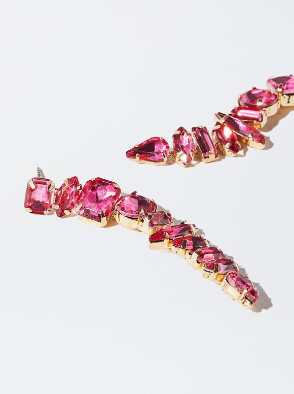 Pendientes Con Cristales - Multicor