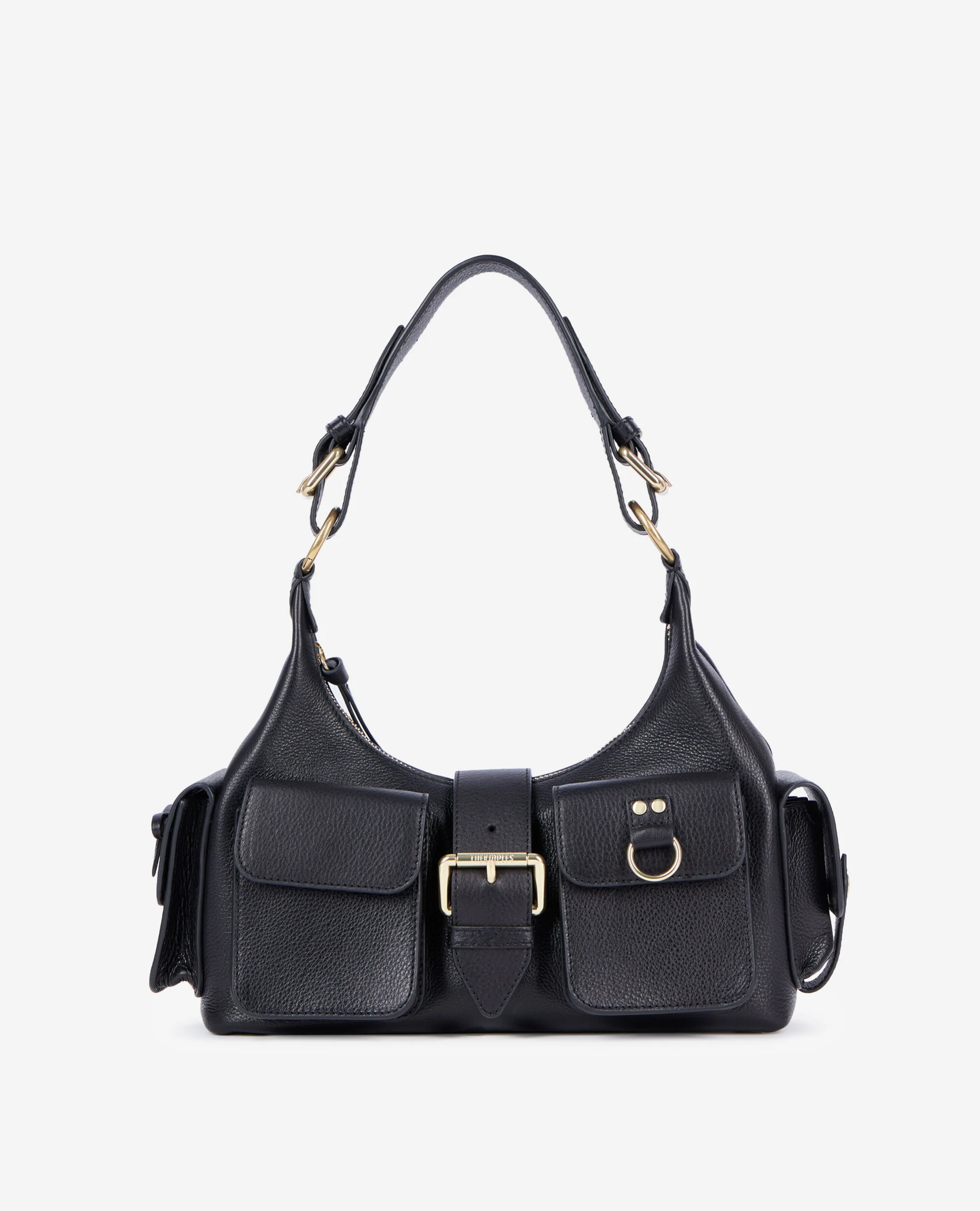 Sac Amelia en cuir grainé noir